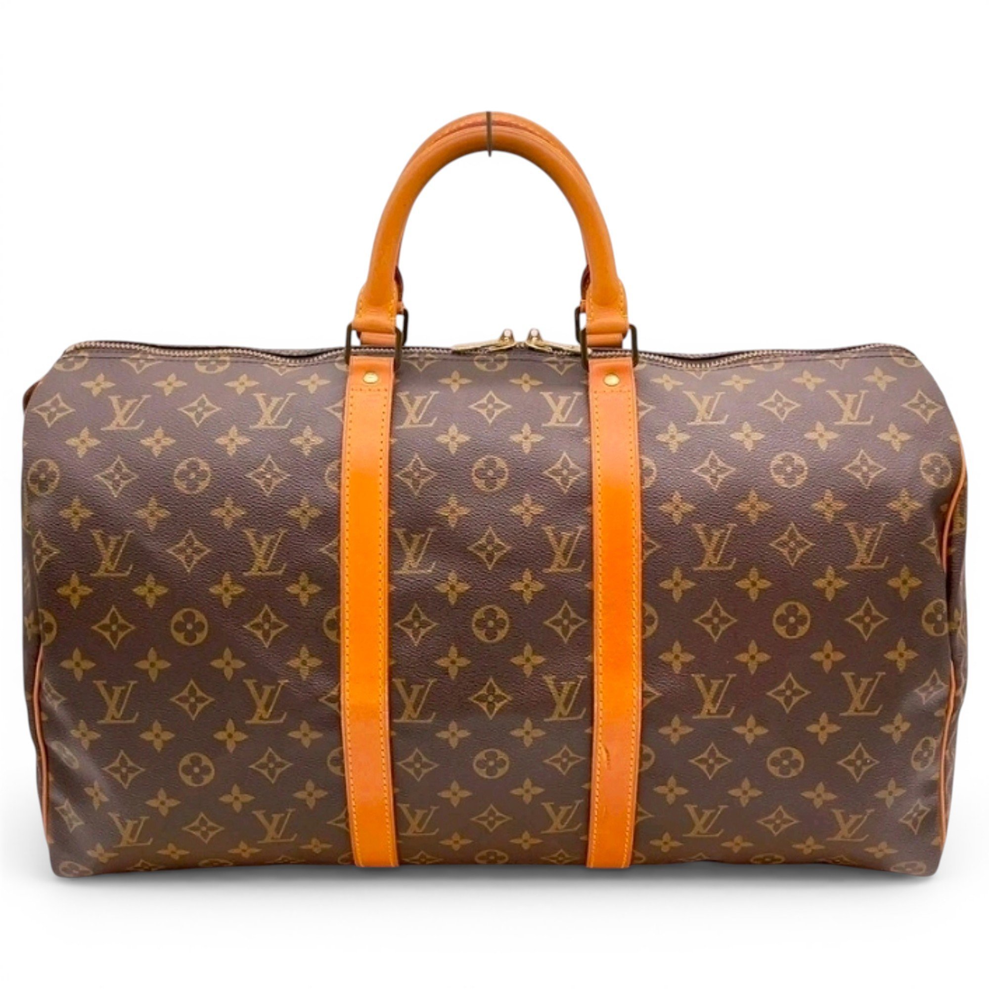 Keepall leather travel bag