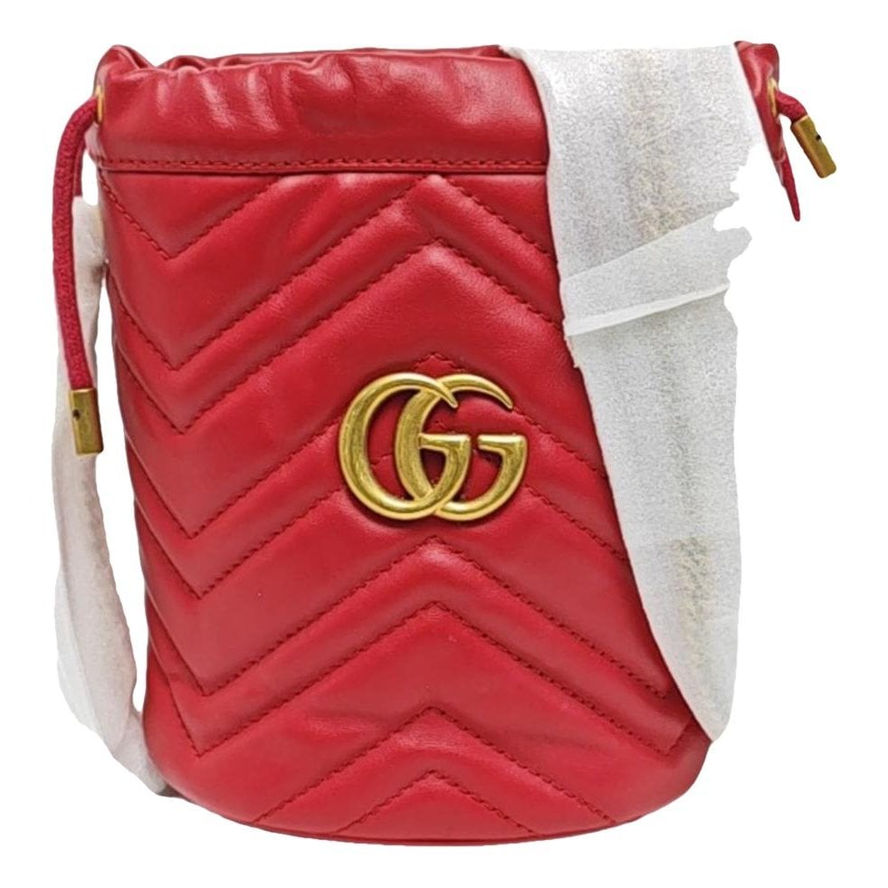 GG Marmont Chain Bucket leather crossbody bag