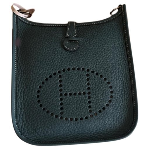 Hermes Evelyne Handbag New Bleu Jean Clemence Leather