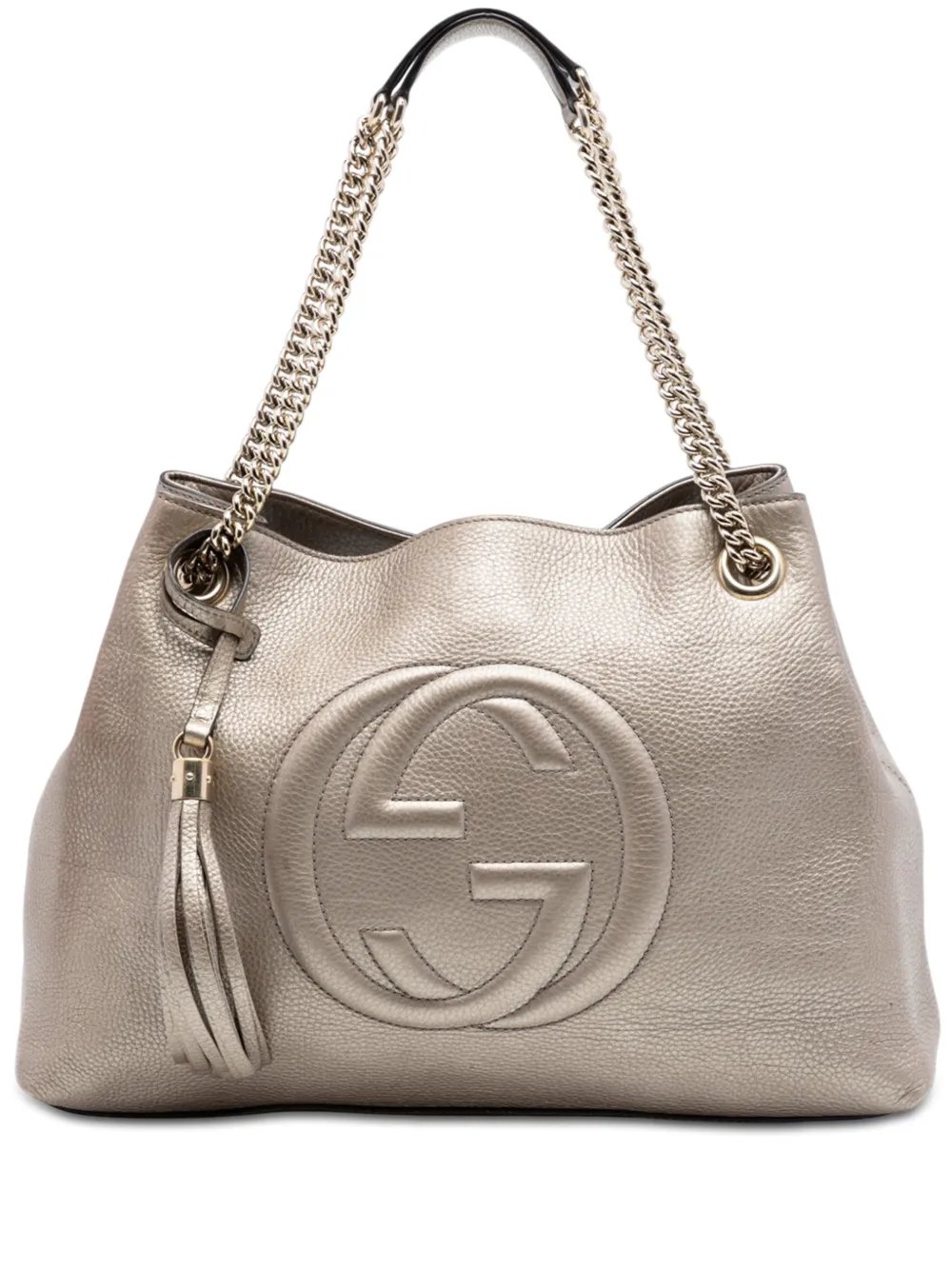 2016-2026 Medium Metallic Calfskin Soho Chain tote bag