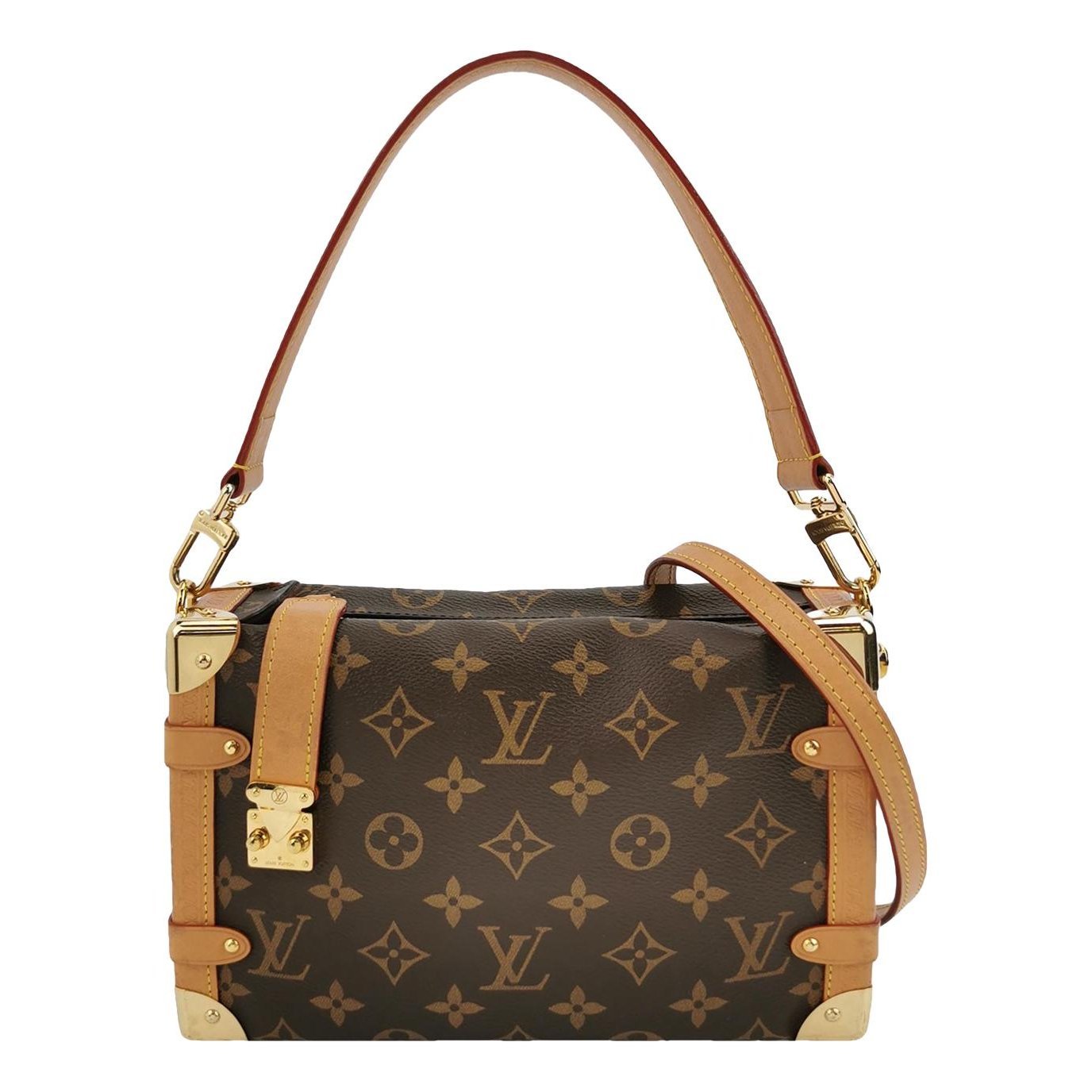Side Trunk leather handbag