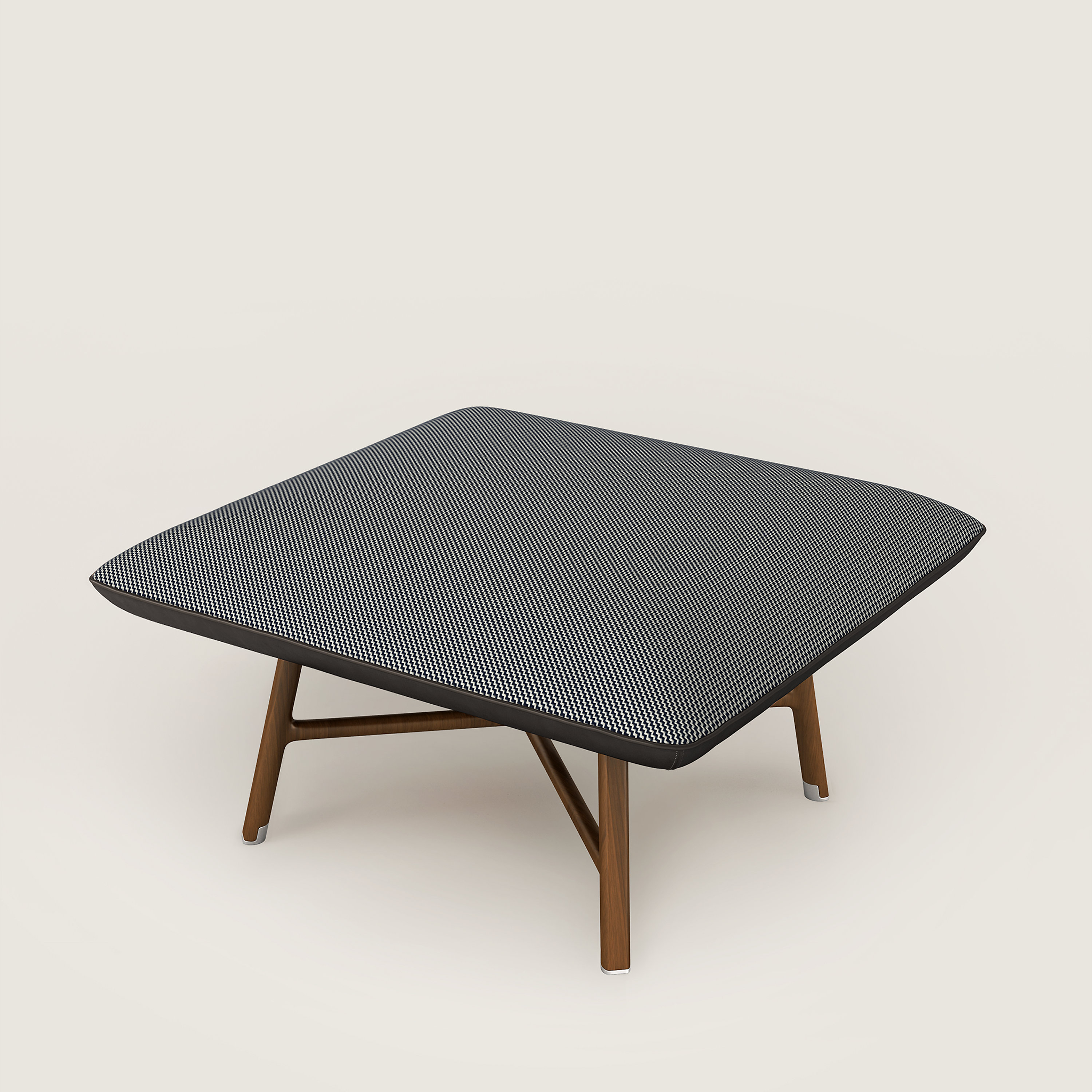 Les Necessaires d'Hermès "carre d'assise" low stool, high model