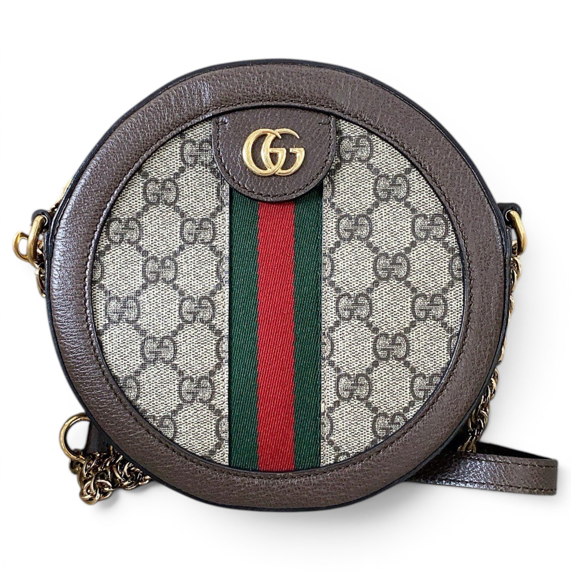 Ophidia Round cloth crossbody bag