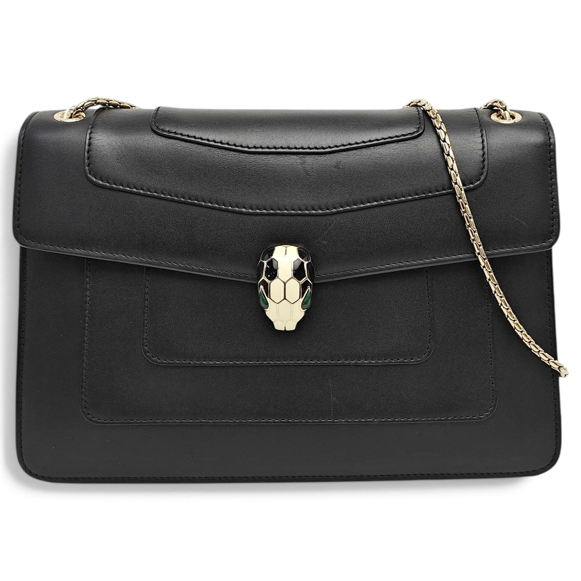 Bvlgari Serpenti leather handbag