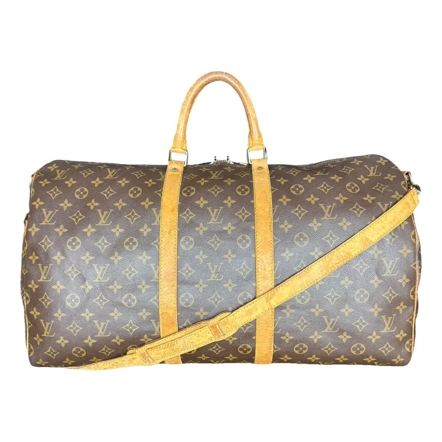 Keepall leather travel bag