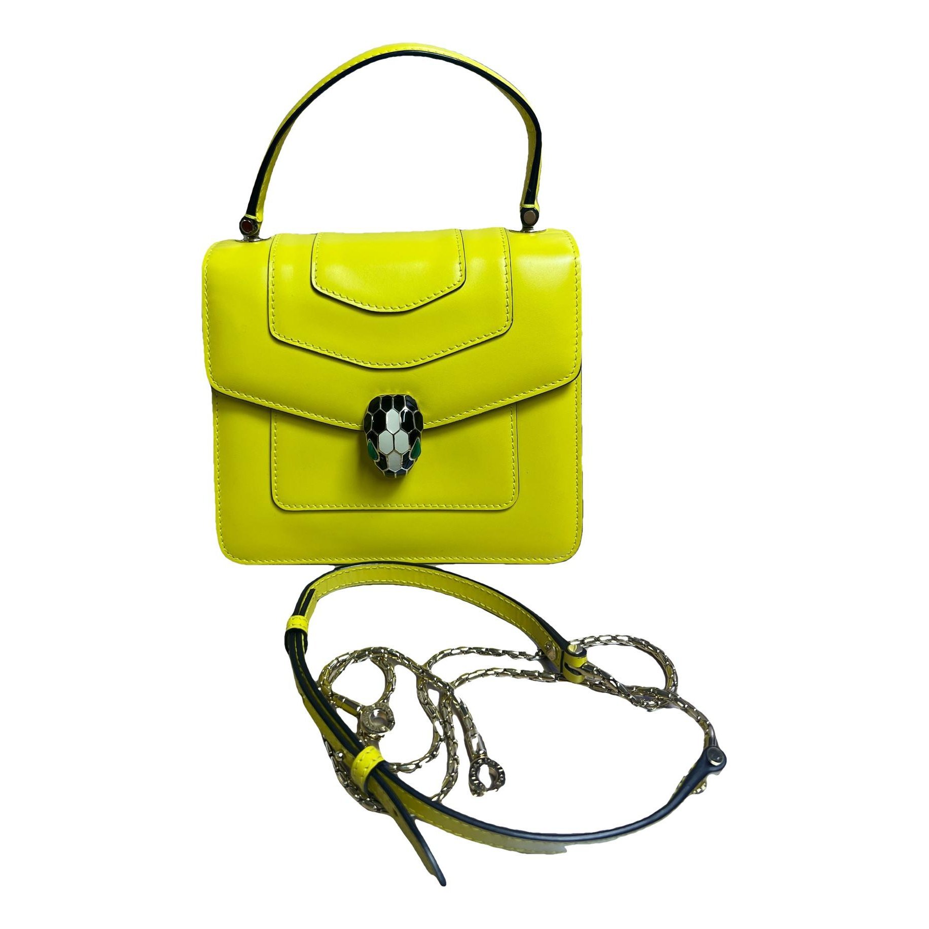 Serpenti leather handbag
