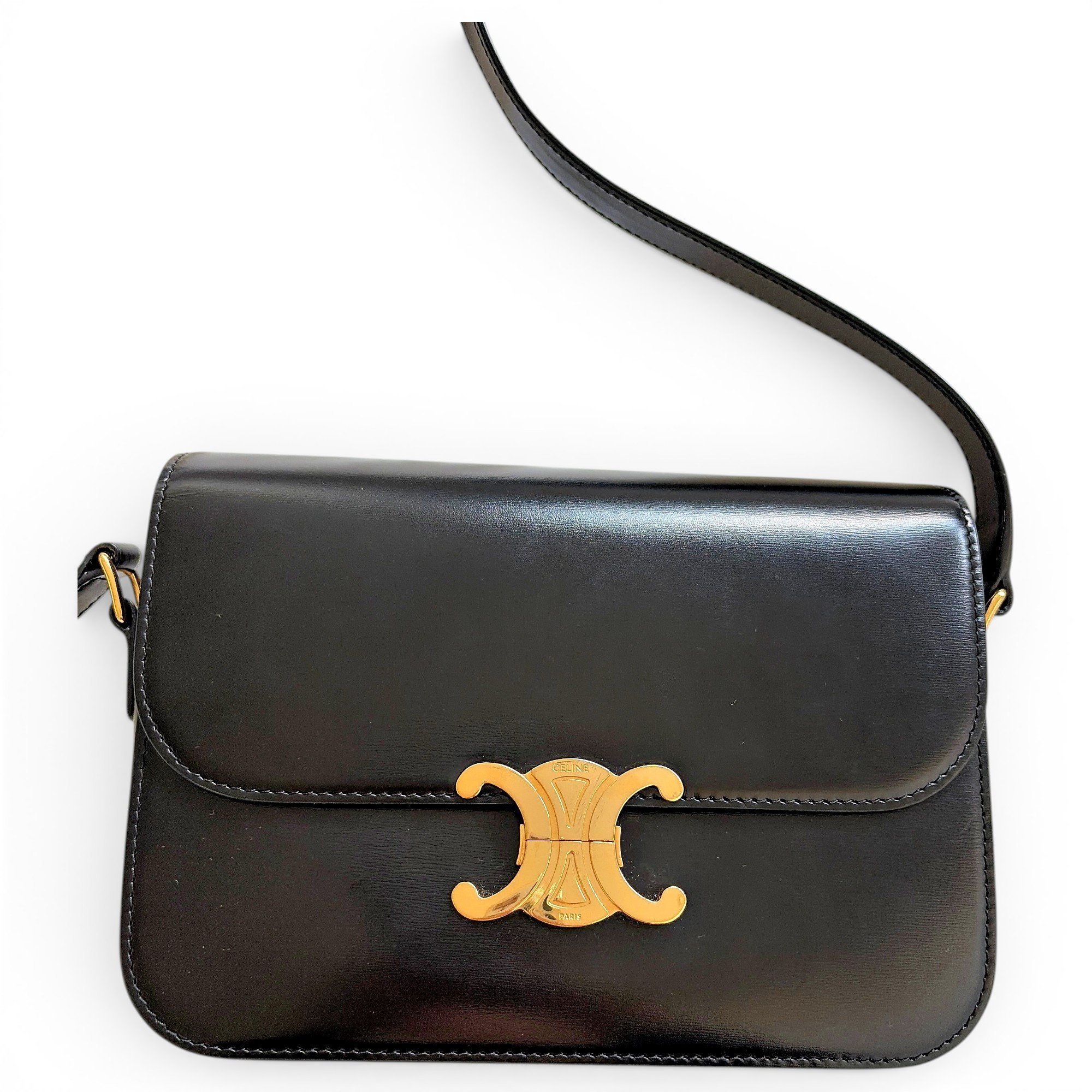 Triomphe leather handbag
