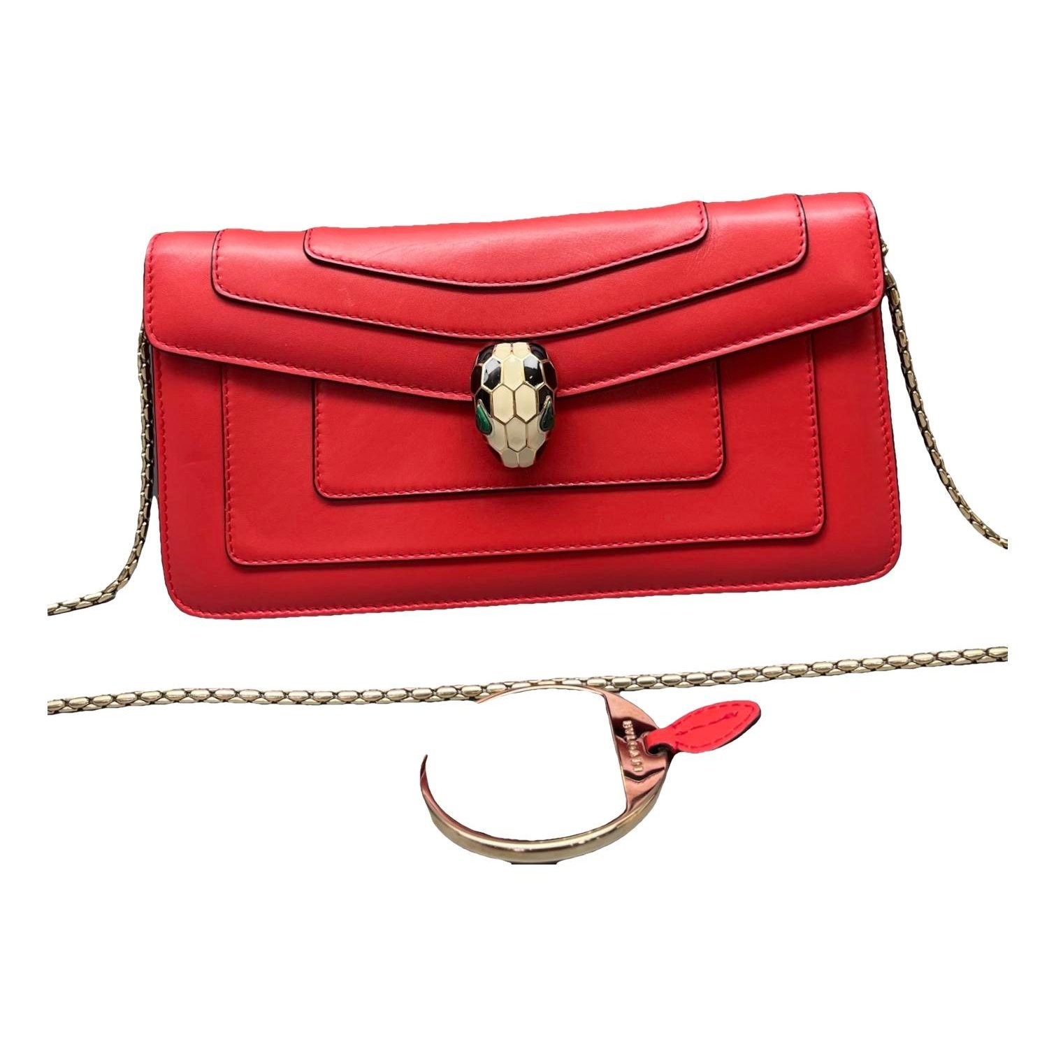 Serpenti leather handbag