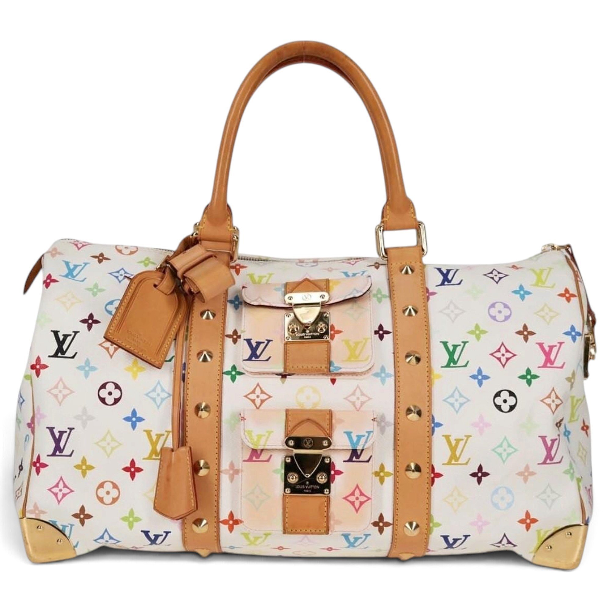 Keepall leather travel bag