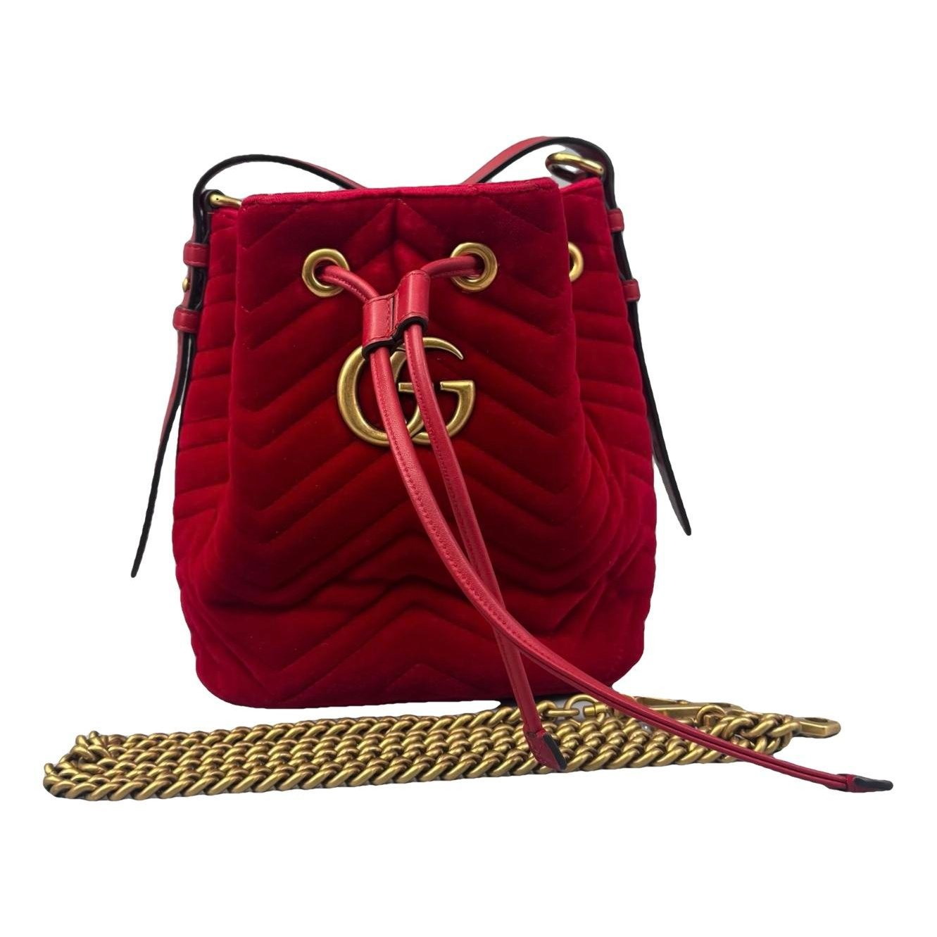GG Marmont Bucket velvet handbag