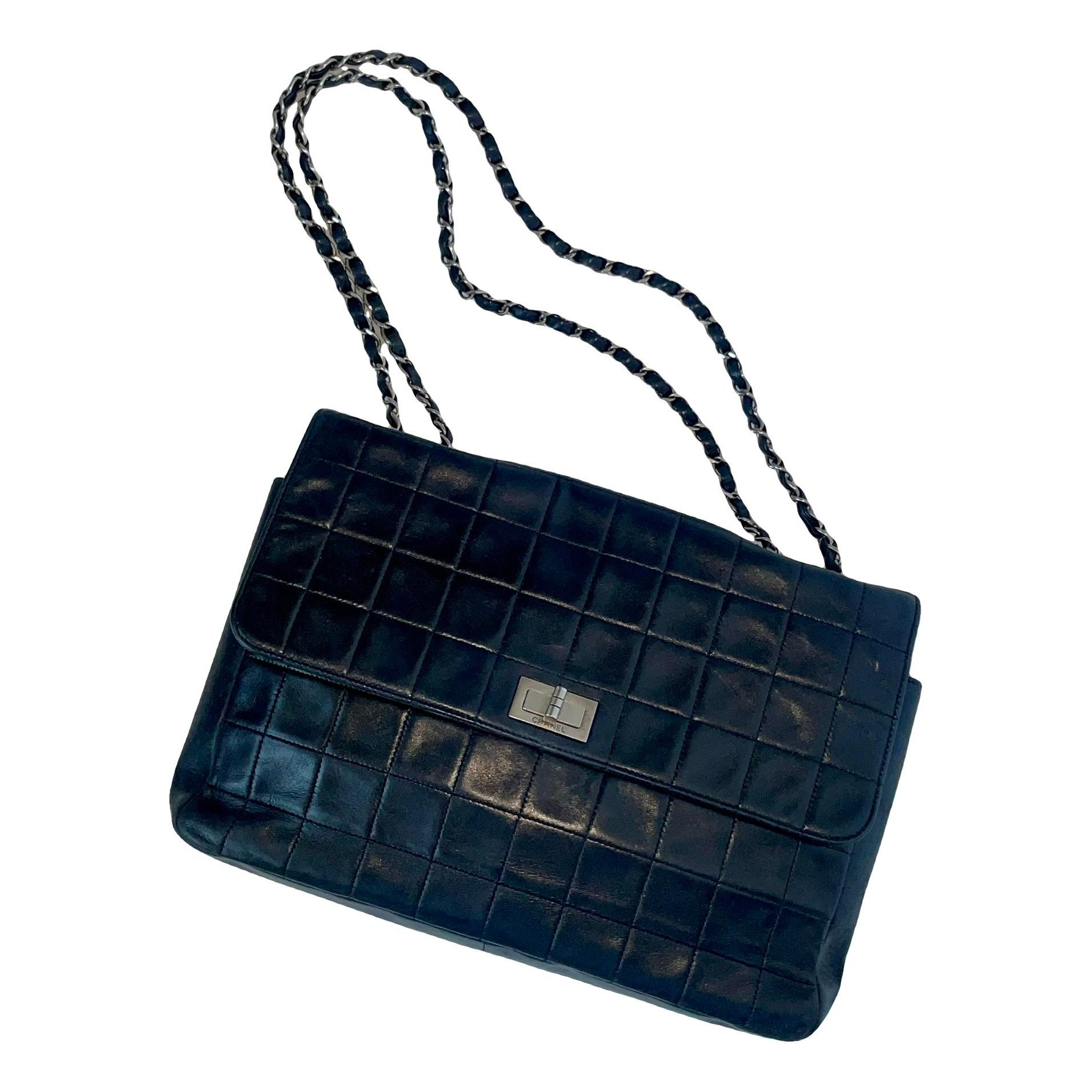 East West Chocolate Bar leather handbag