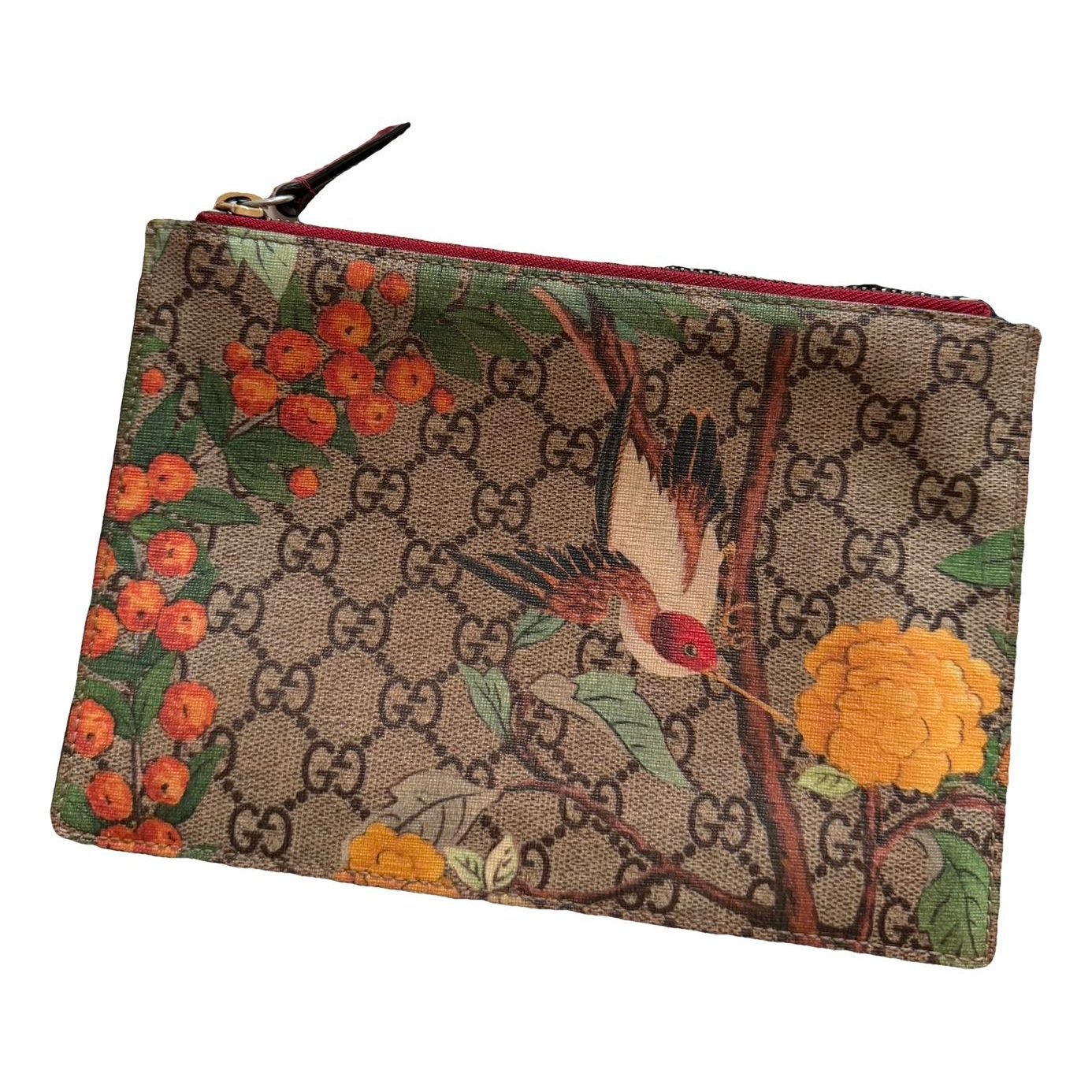 Leather clutch bag