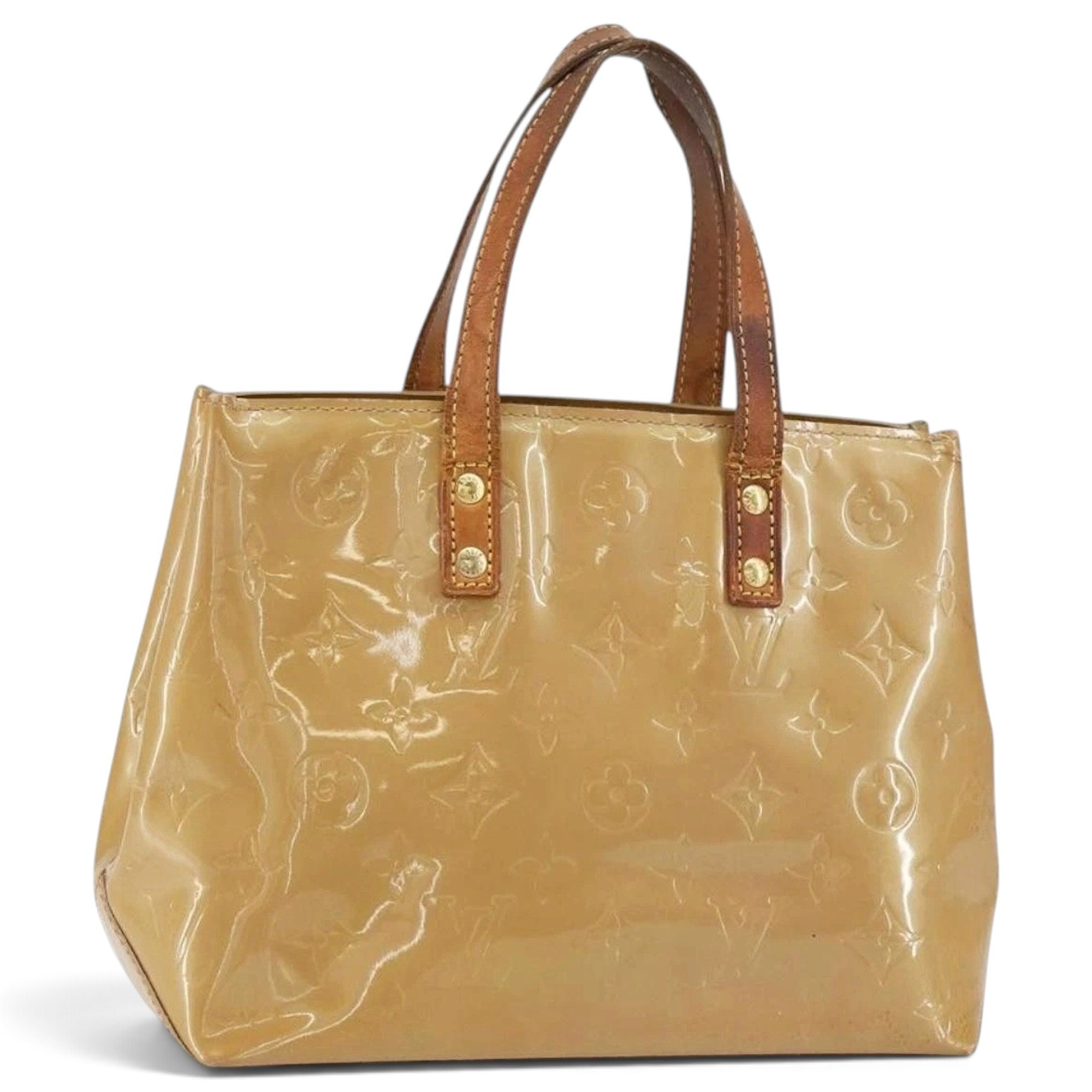 Reade patent leather handbag