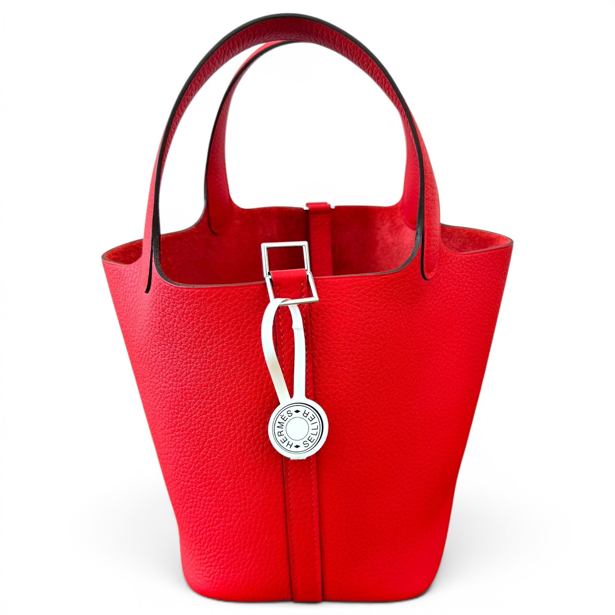 Picotin leather tote