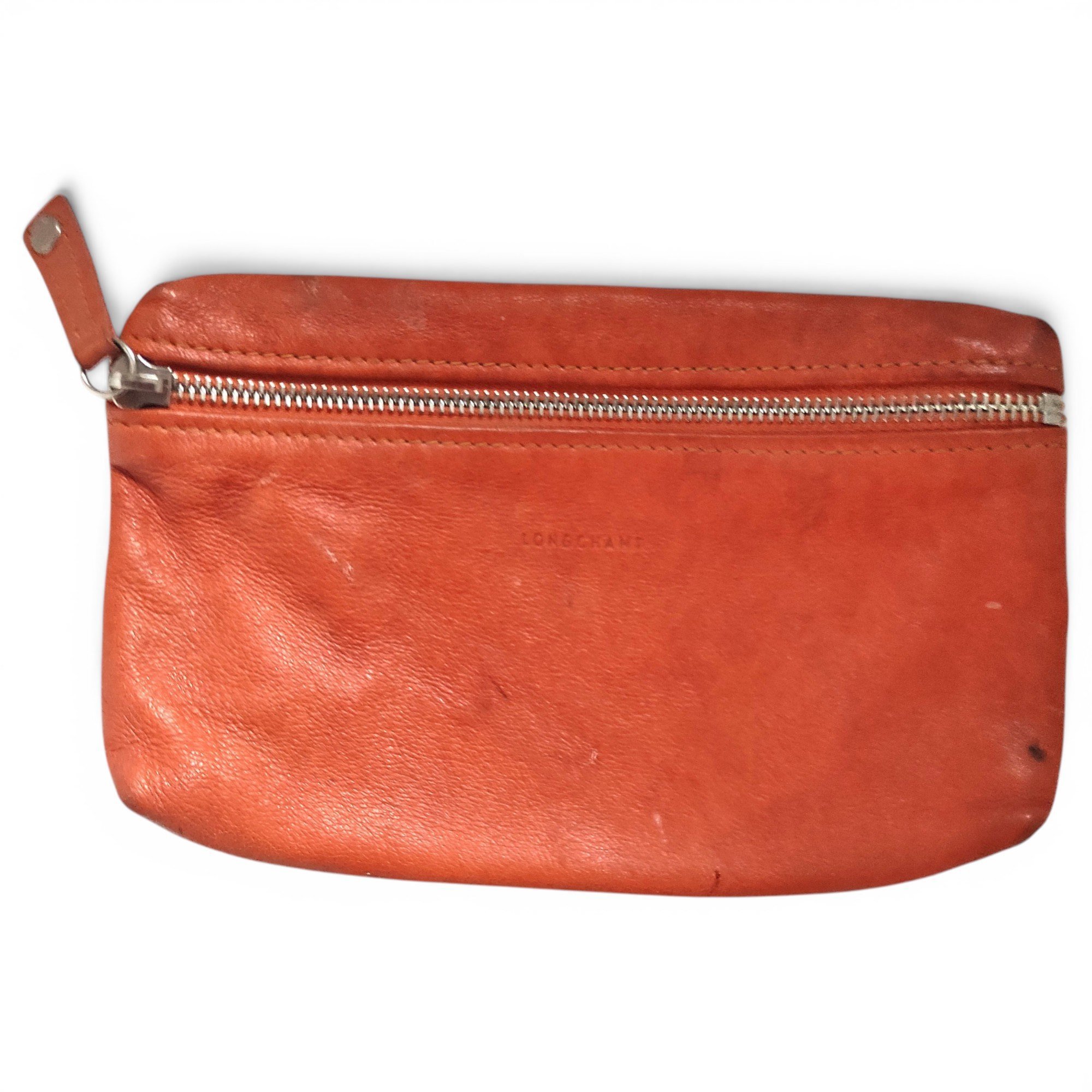 Leather clutch bag