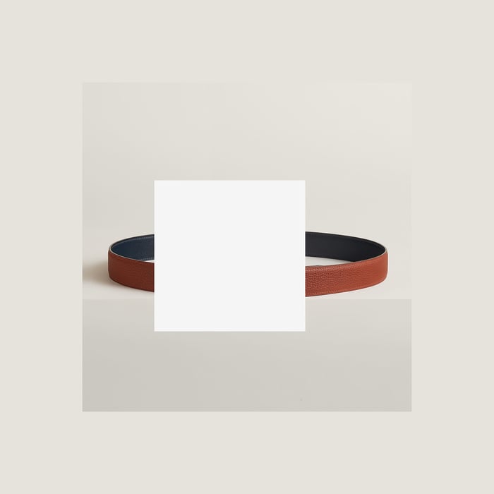 H Twist Belt Buckle & Reversible Leather Strap 32 MM