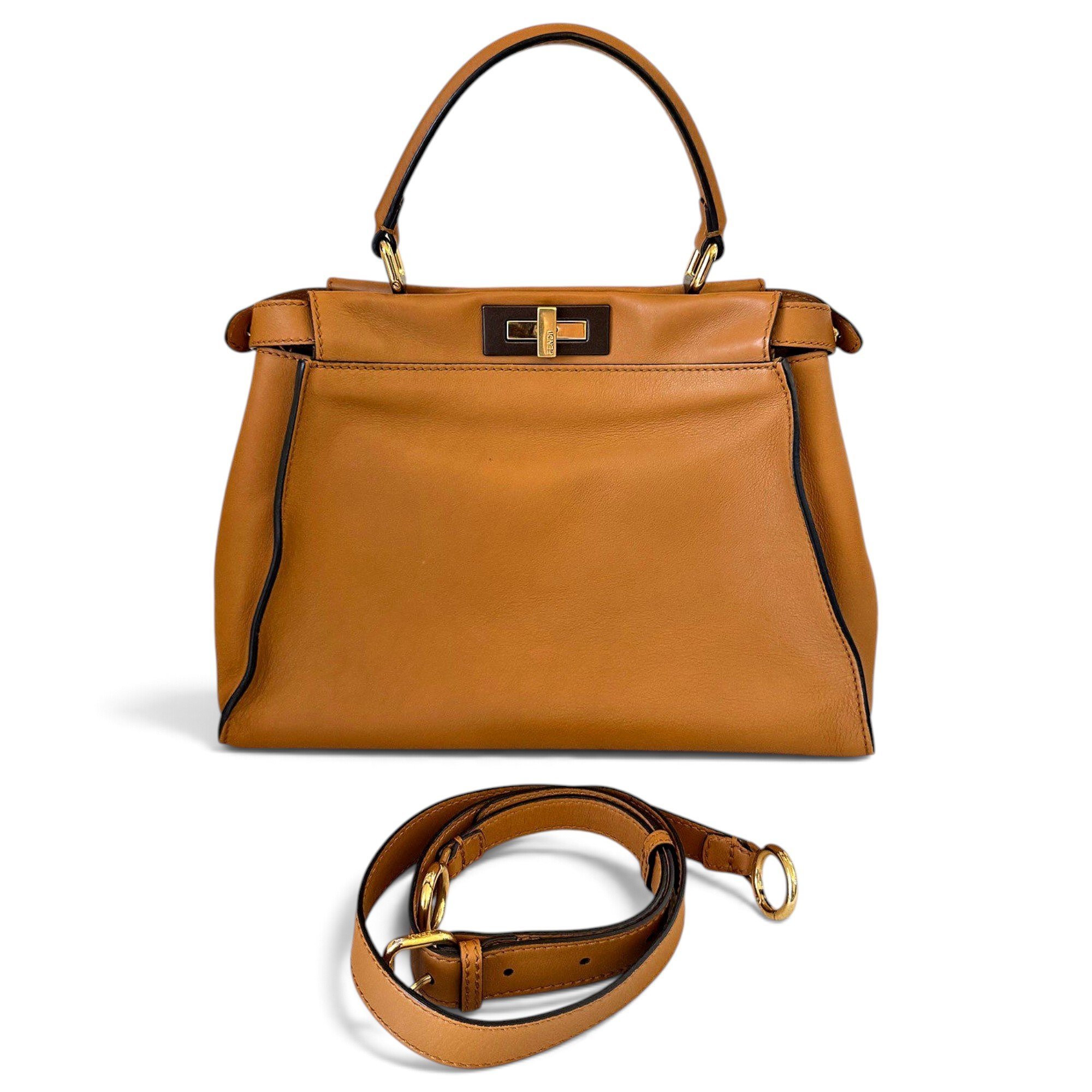 Peekaboo leather handbag