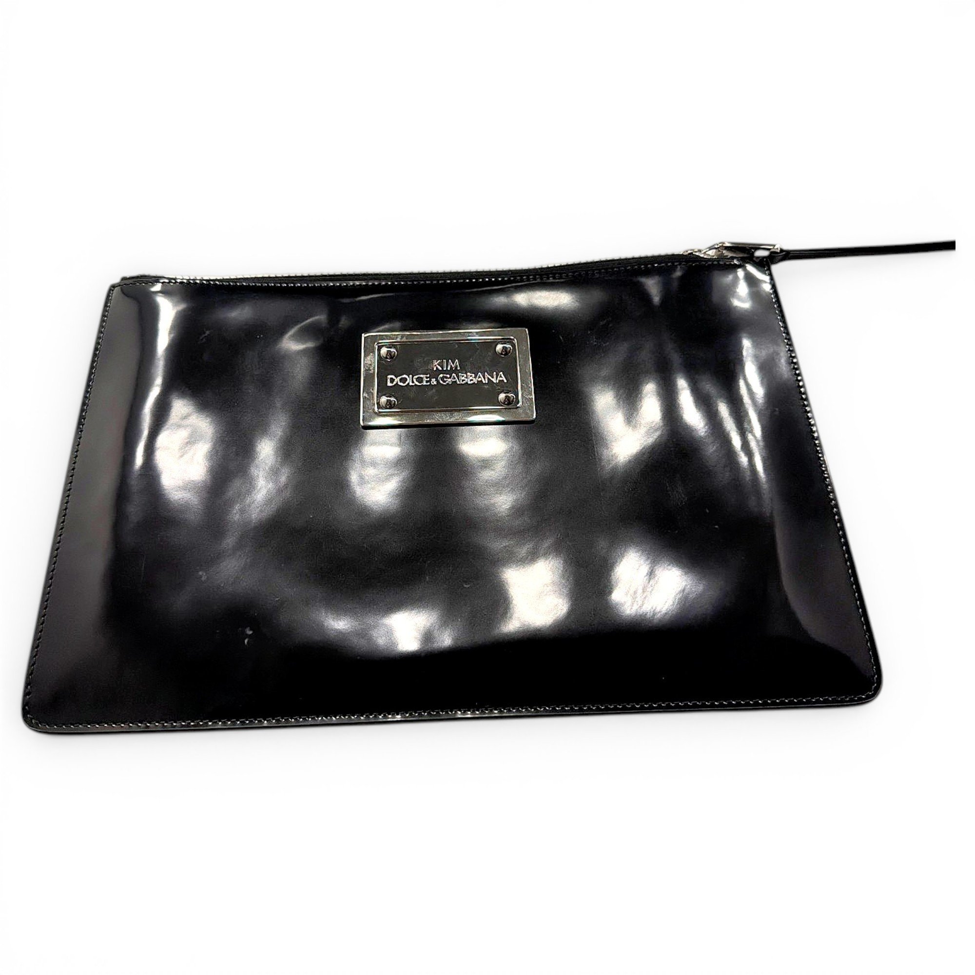 Leather clutch bag