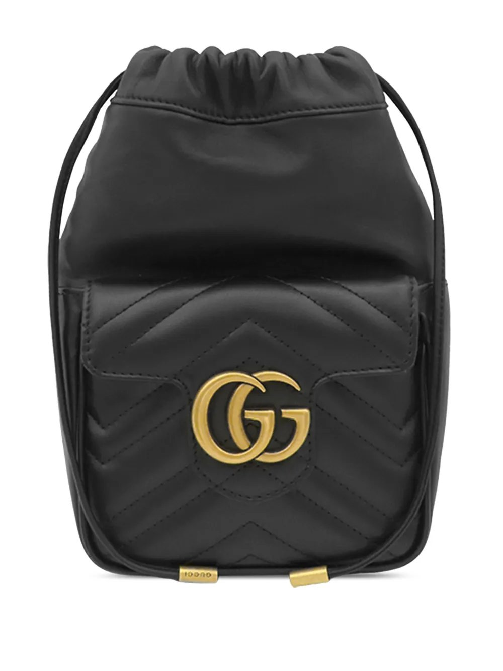 2016-2026 Mini GG Marmont Matelasse Calfskin Front Pocket bucket bag