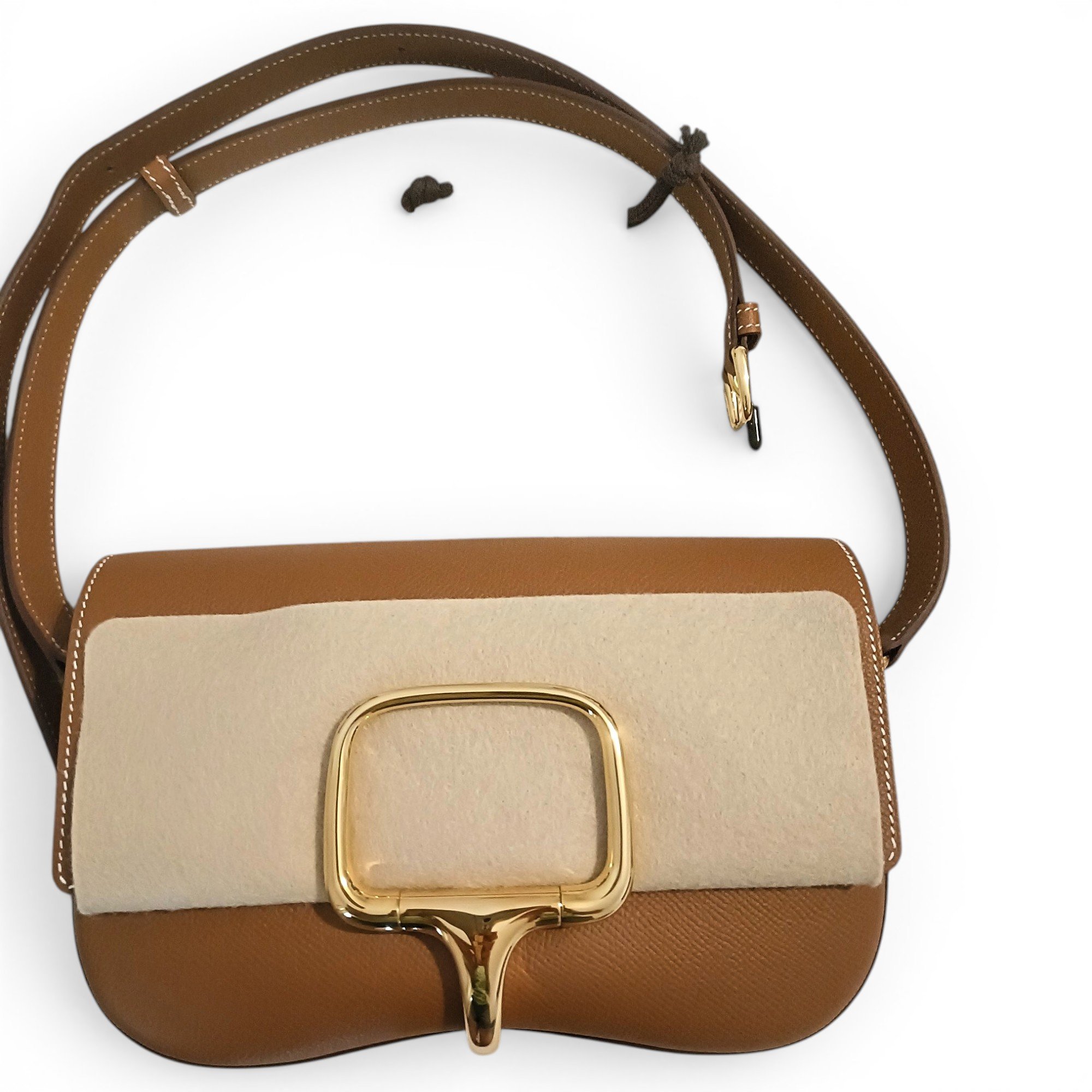 Hermes Mini Della Cavalleria Handbag Gold Epsom Leather