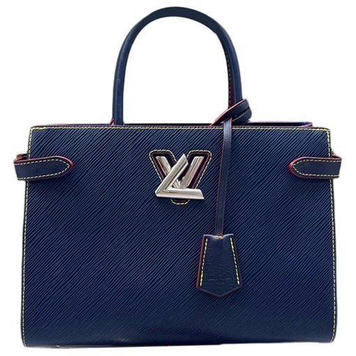 Twist leather tote