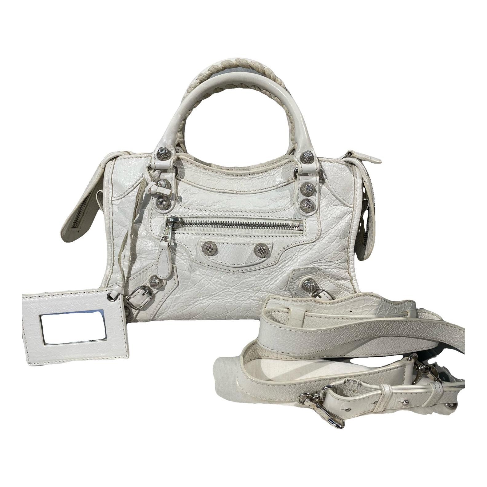 City leather handbag