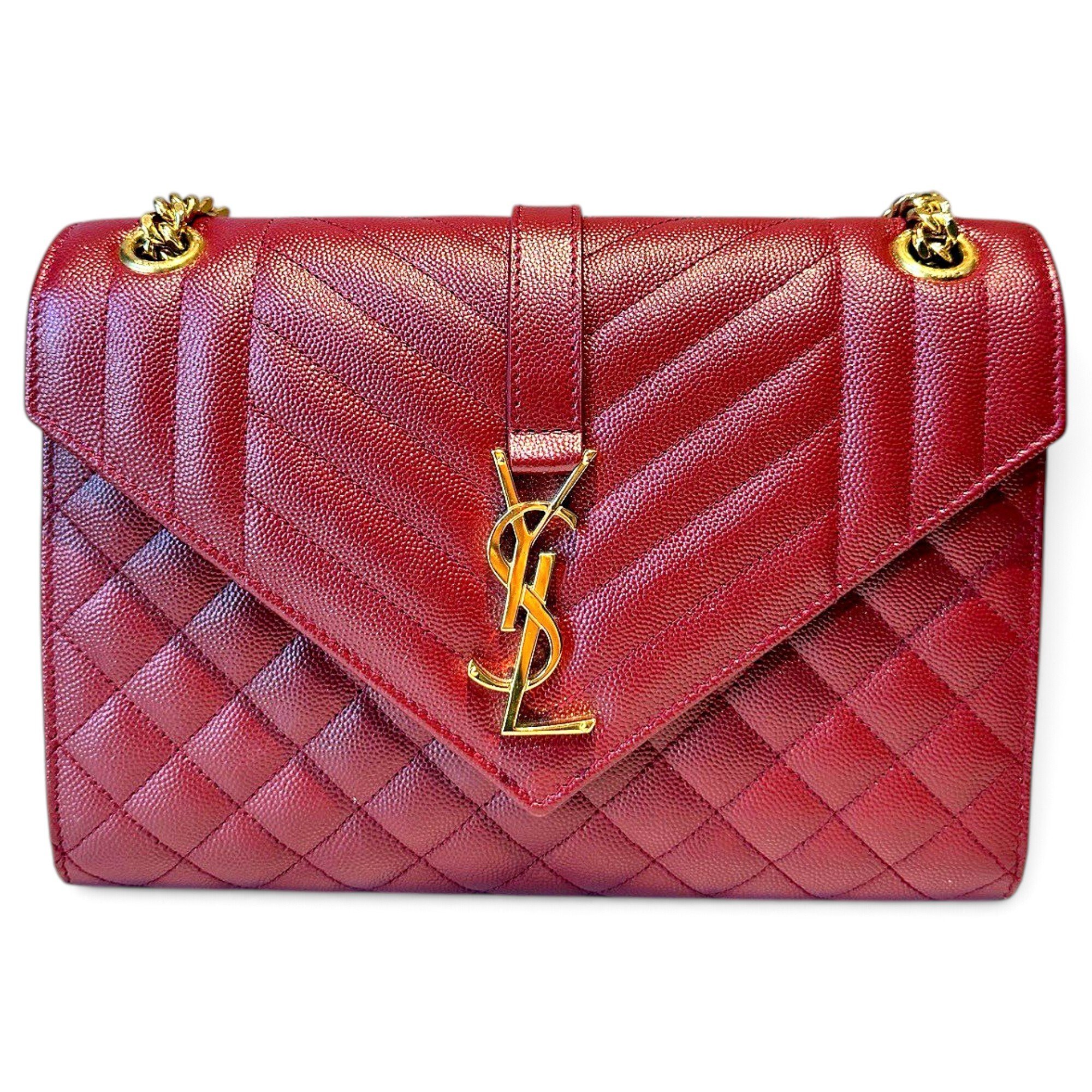 Envelope leather handbag