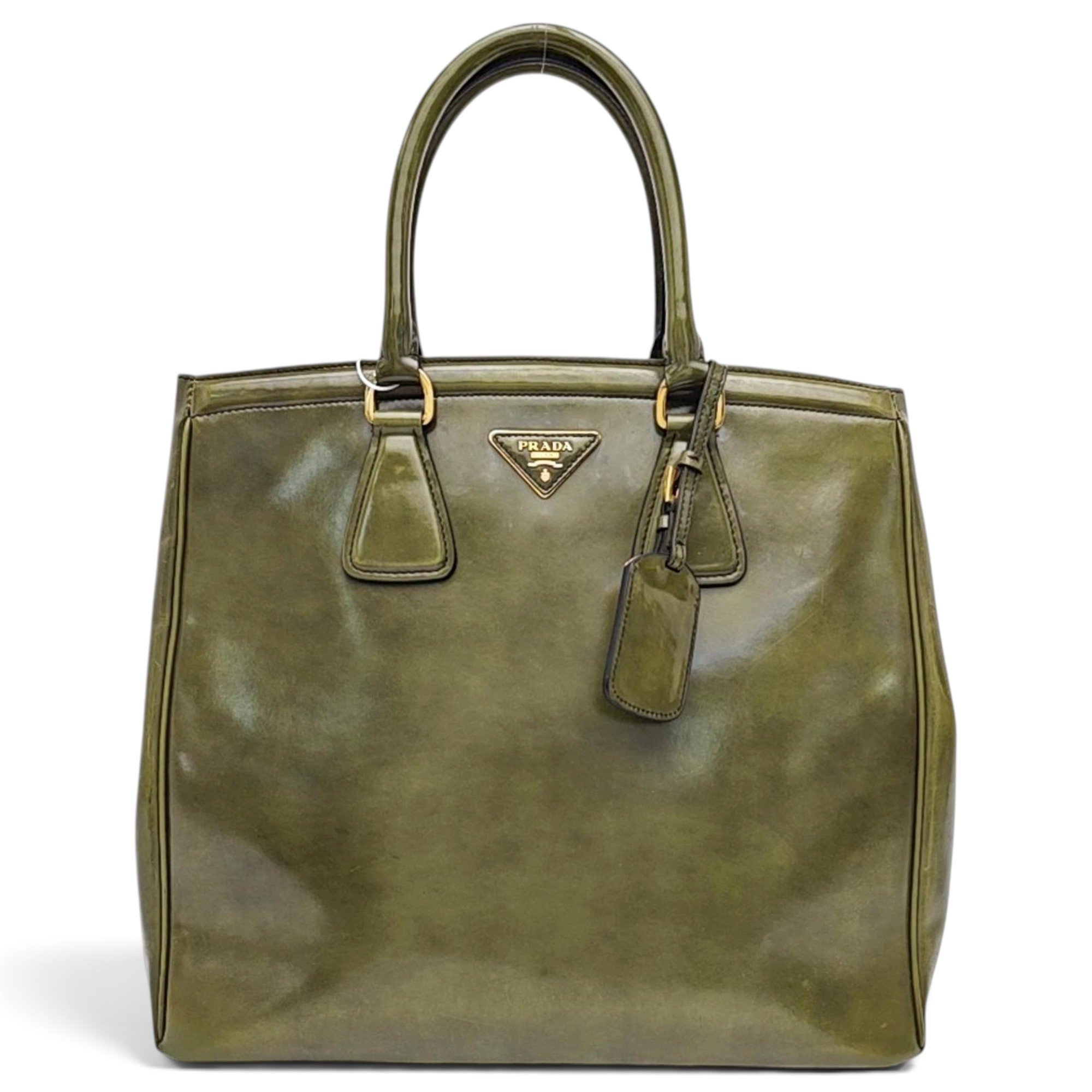 Patent leather tote