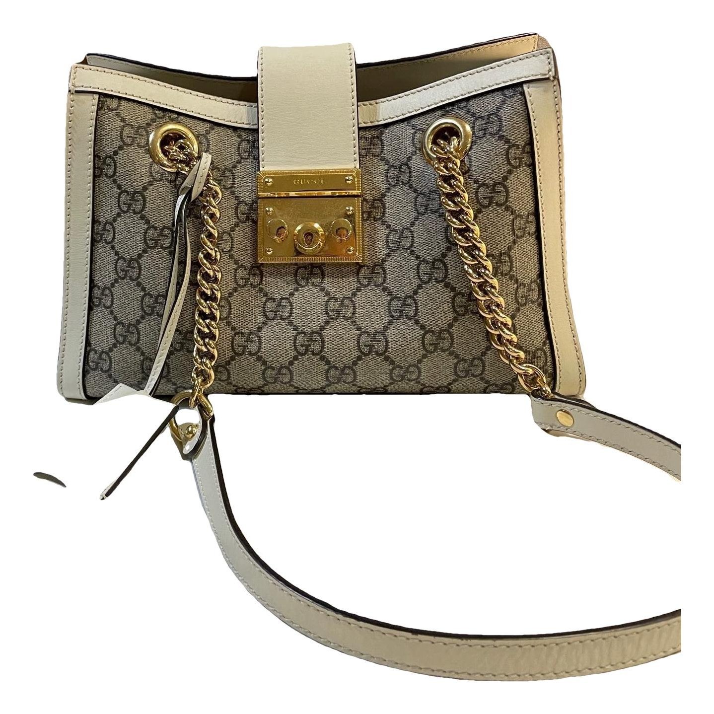 Padlock leather handbag