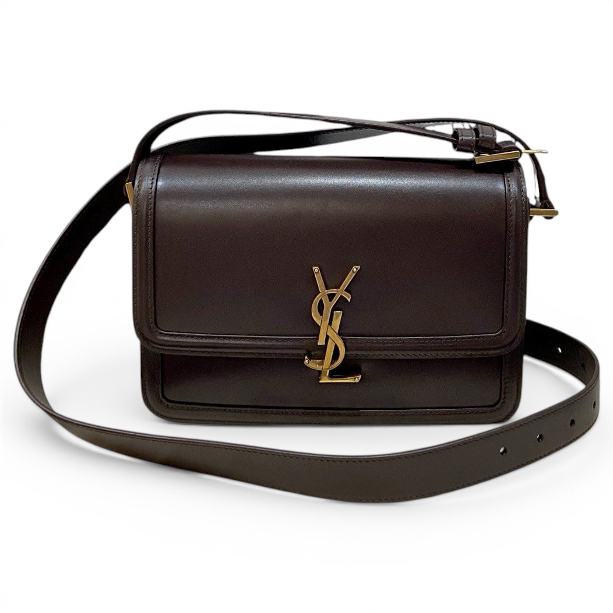 Solférino leather handbag