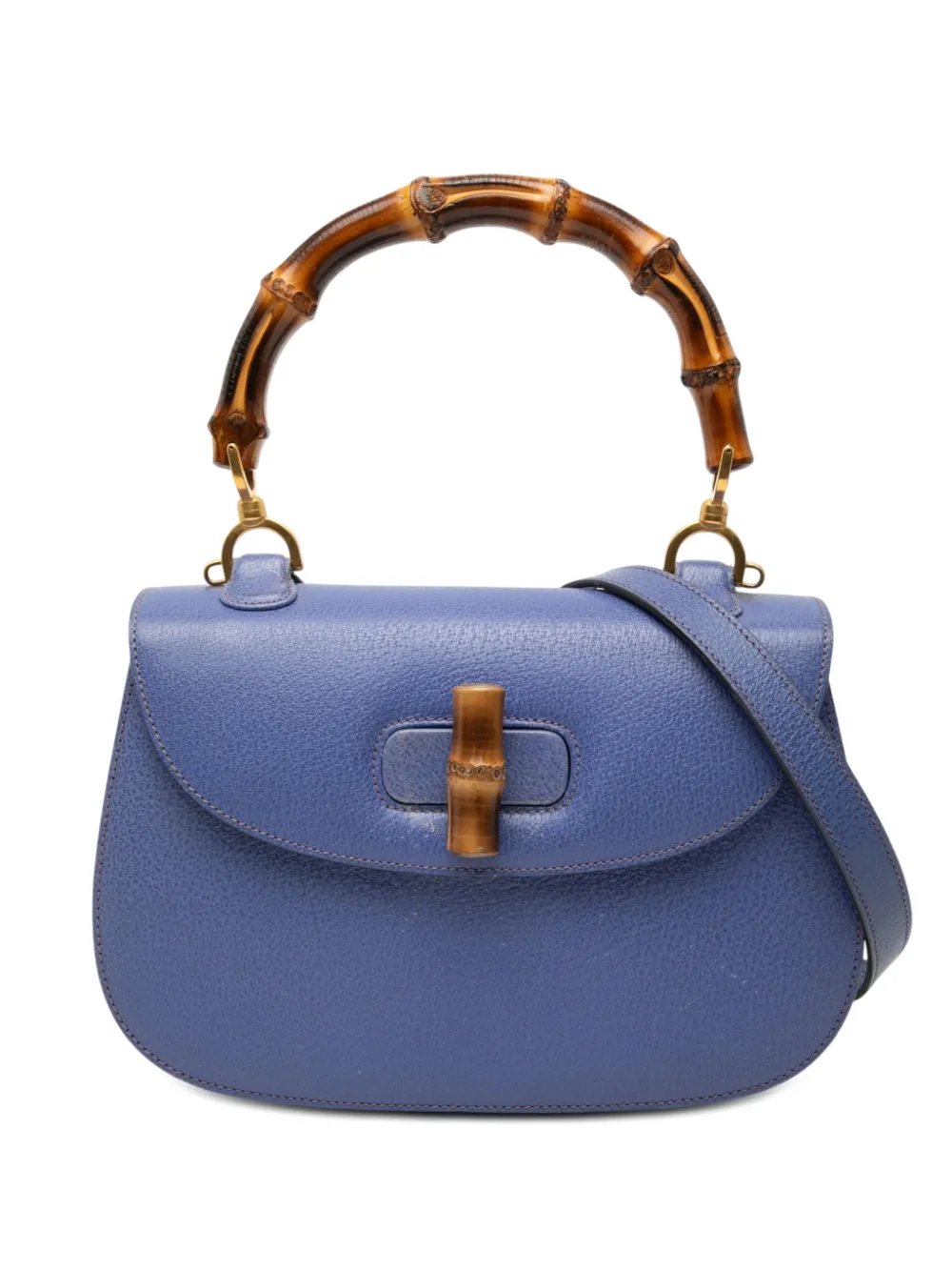 20th Century Grained Calfskin Bamboo Night satchel