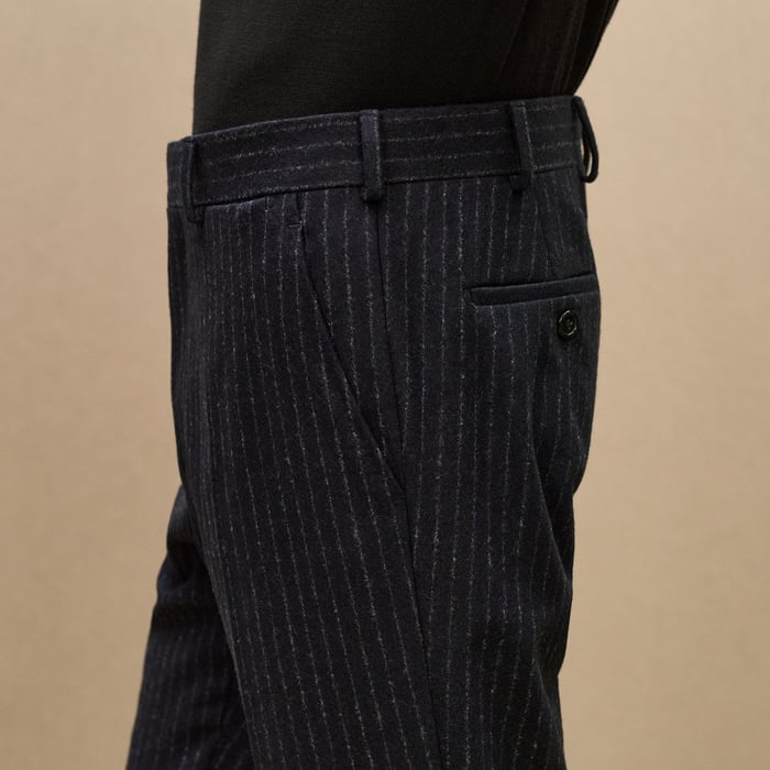 Marine "Rayures Craies" Soho Pants