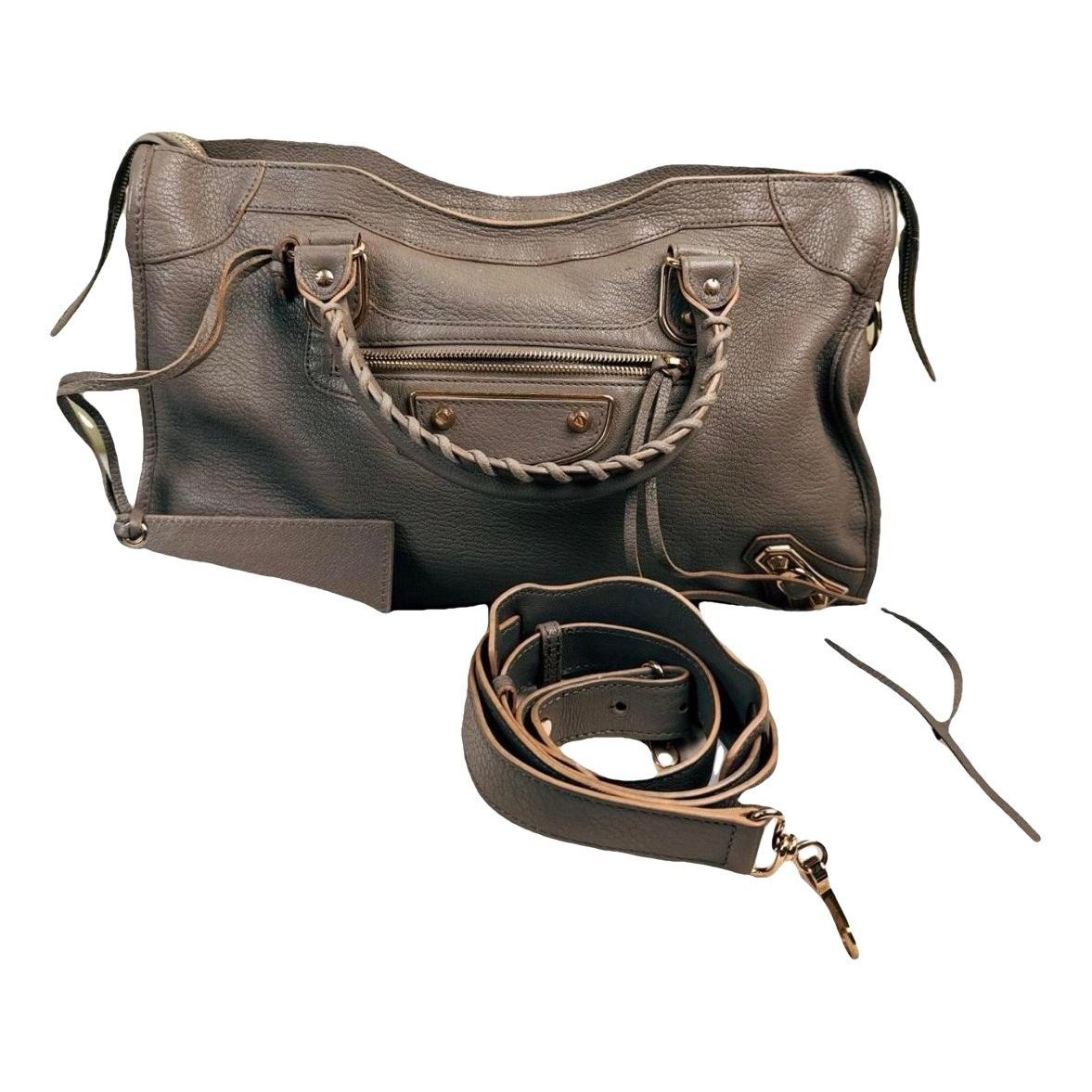 City leather handbag