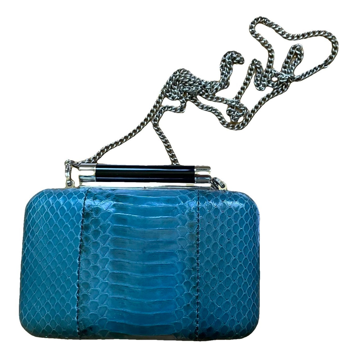 Leather clutch bag