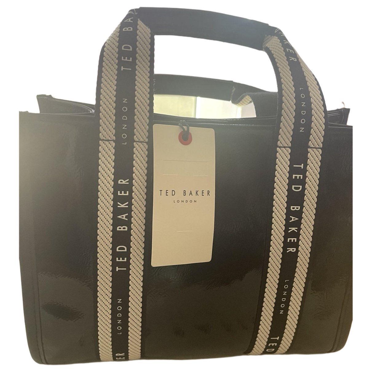 Patent leather handbag
