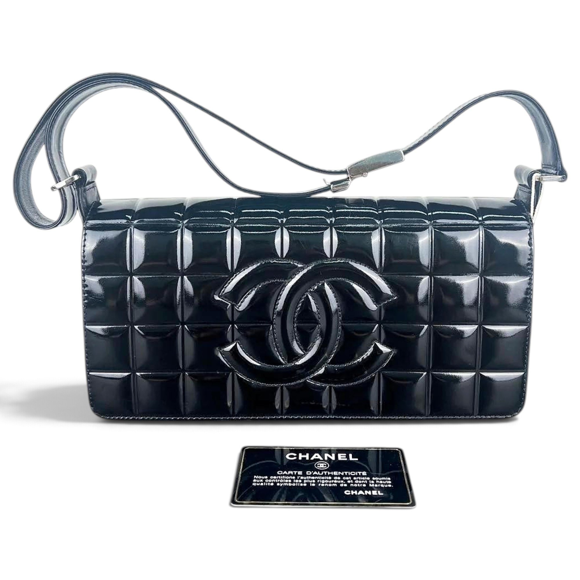 Patent leather handbag