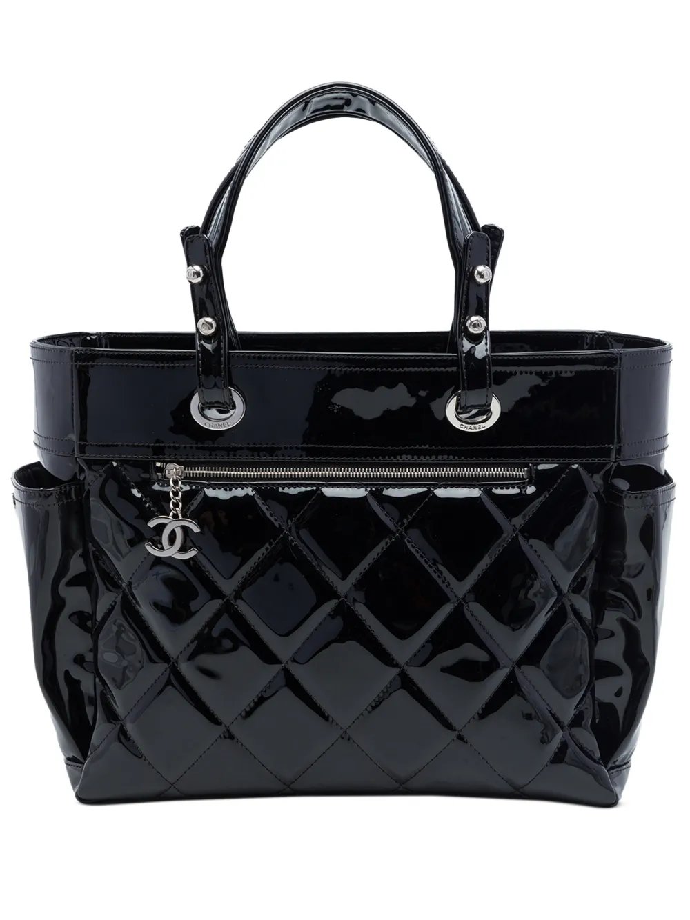 2009-2010 Large Quilted Patent Paris Biarritz tote bag