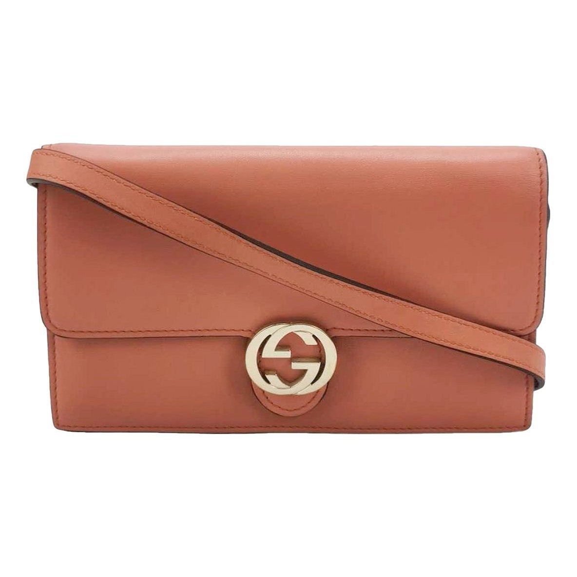 Interlocking leather handbag