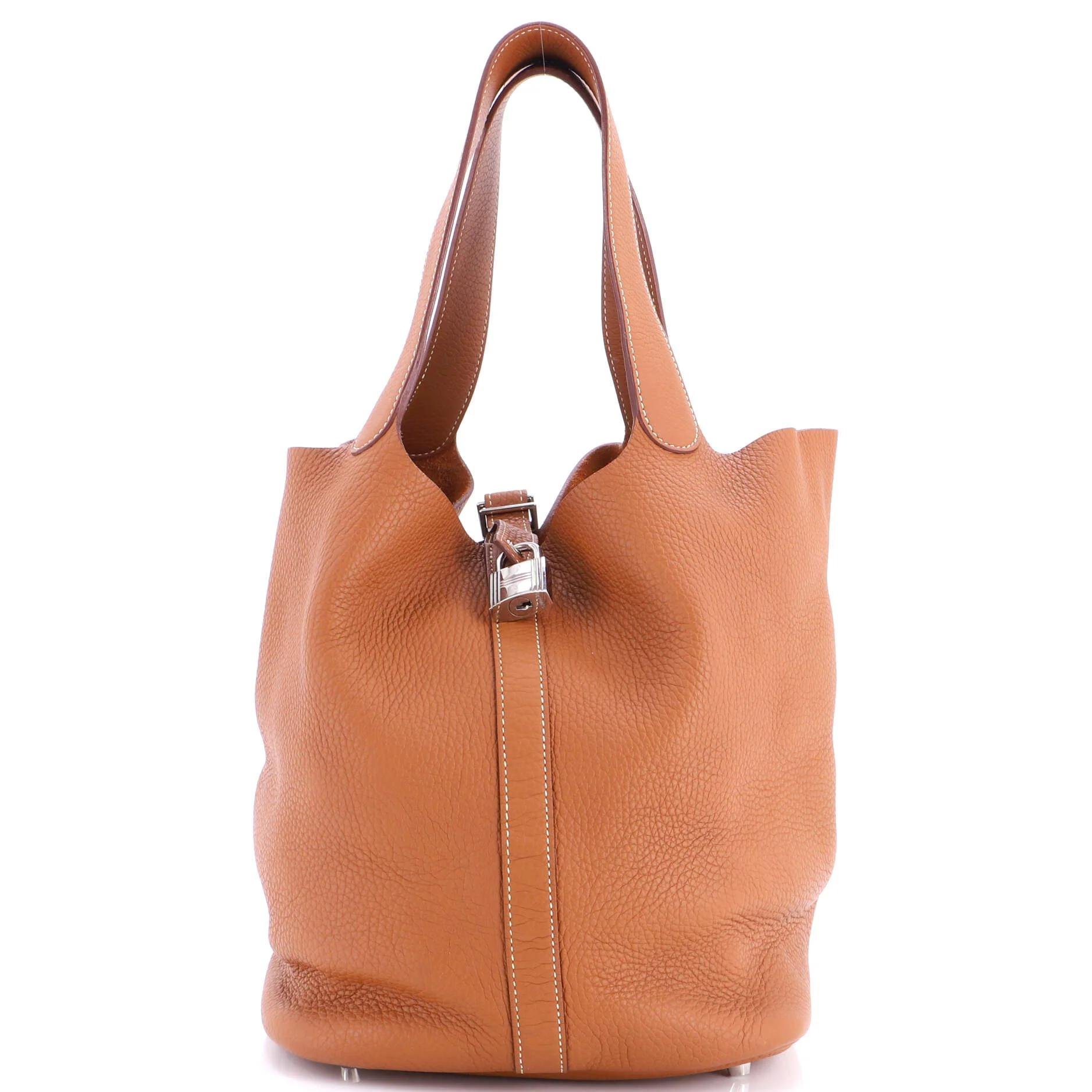 Picotin leather handbag
