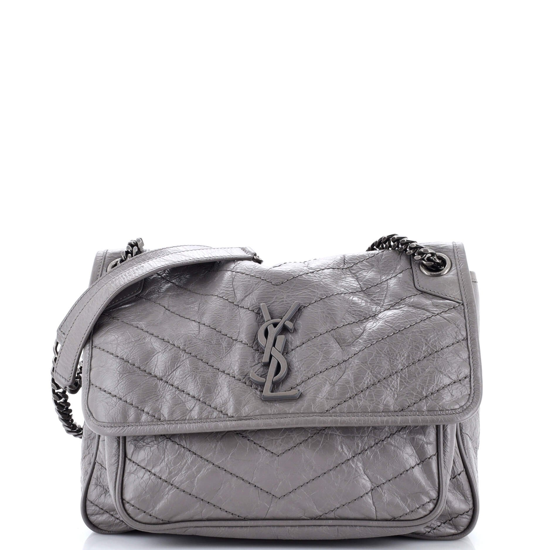 Niki Chain Flap Bag Matelasse Chevron Leather Medium