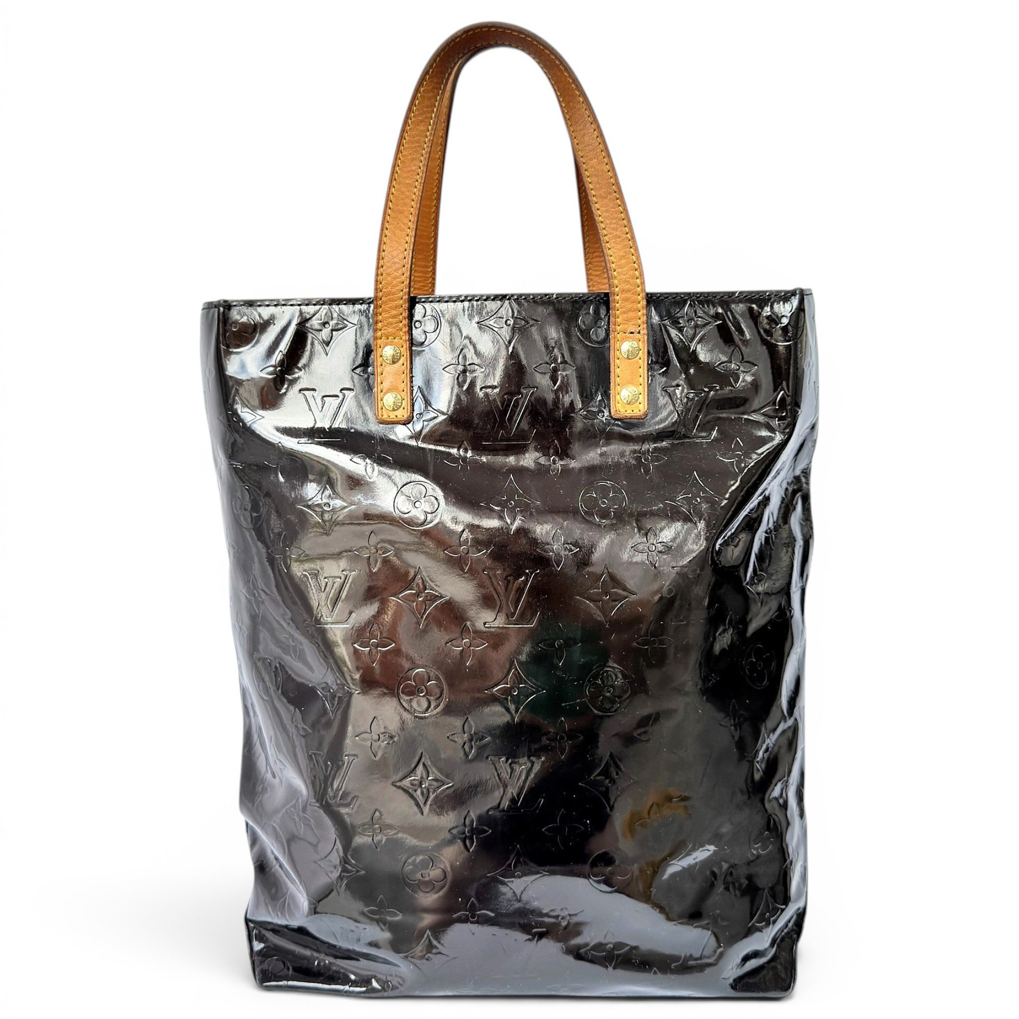 Patent leather tote