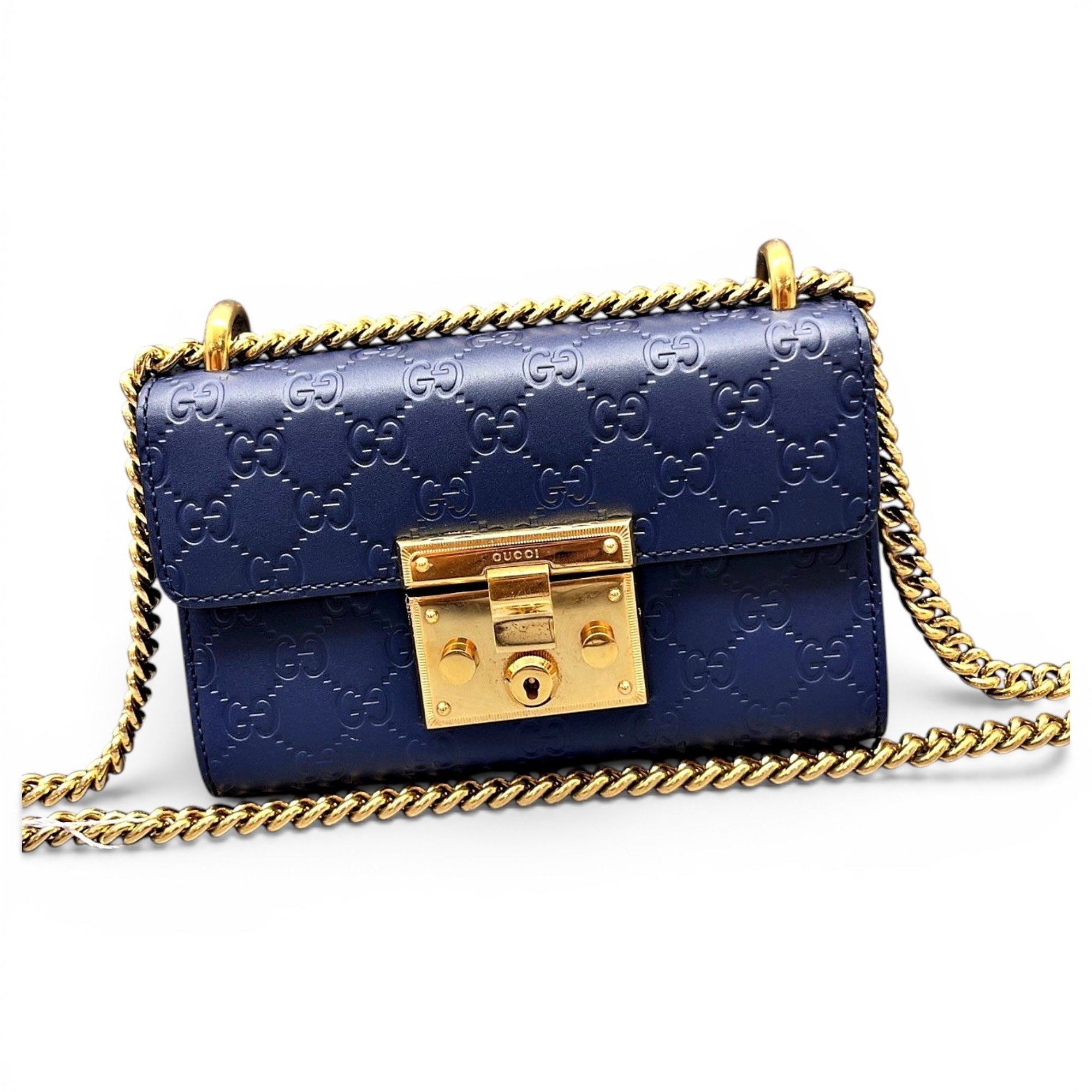 Padlock leather handbag