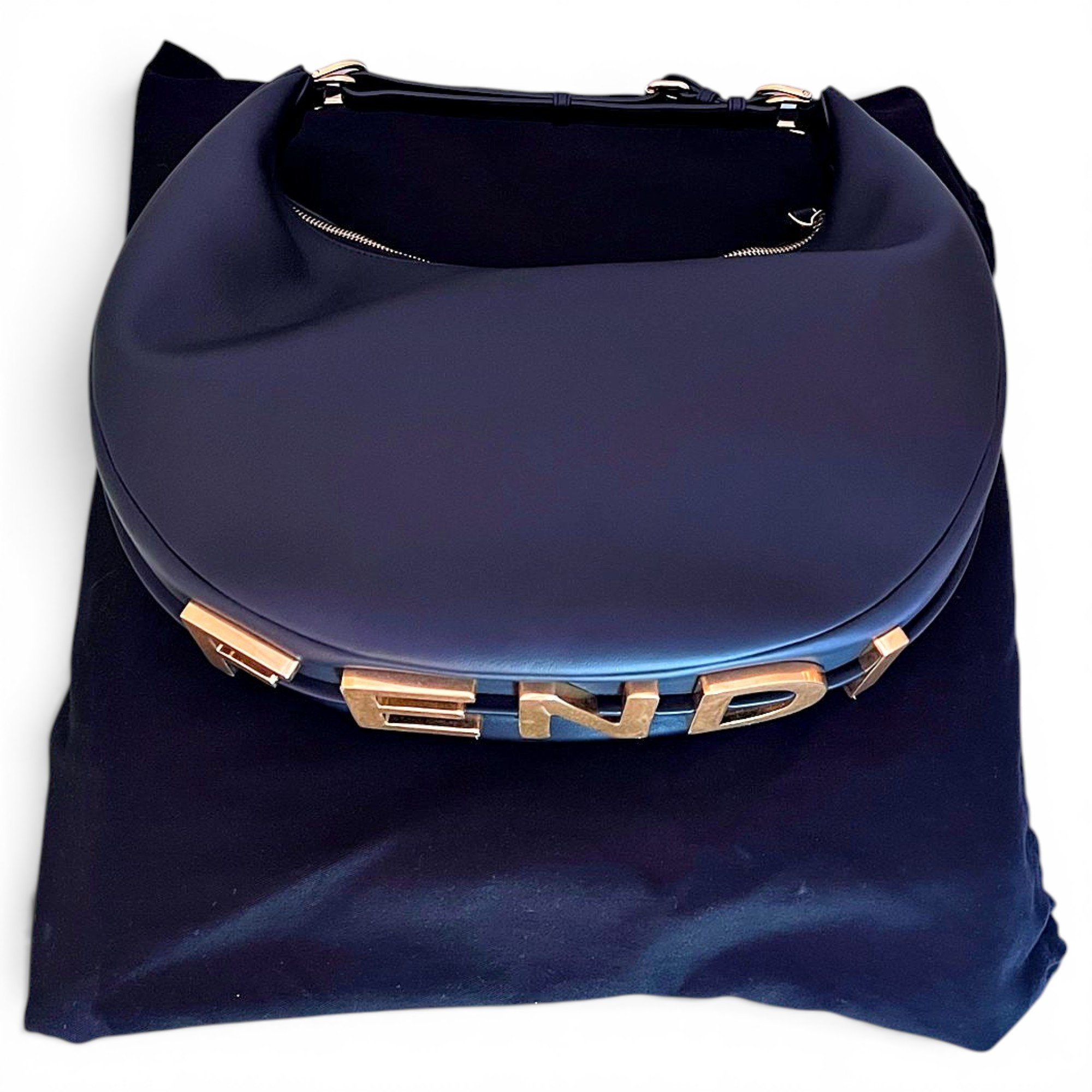 Fendigraphy leather handbag