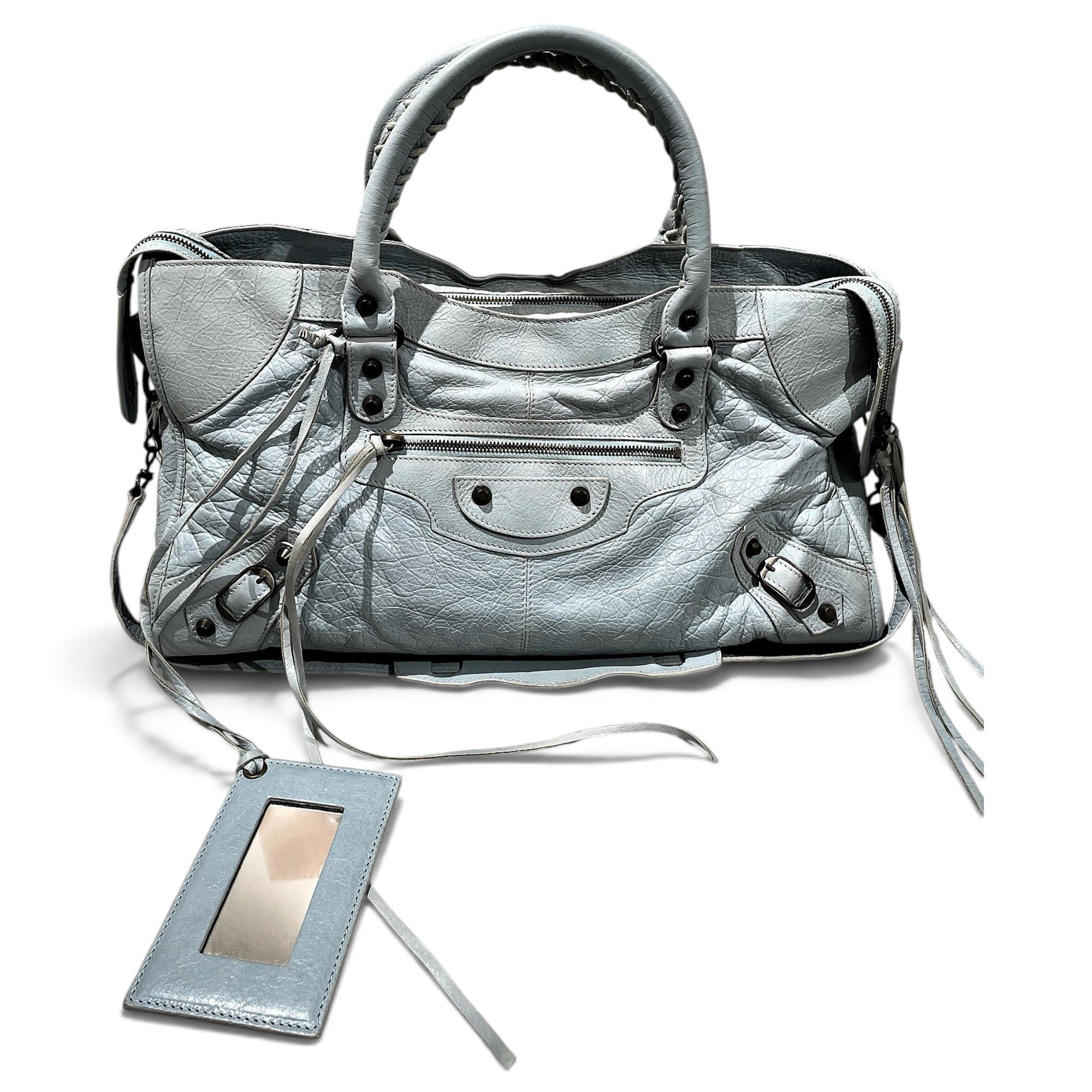 City leather handbag