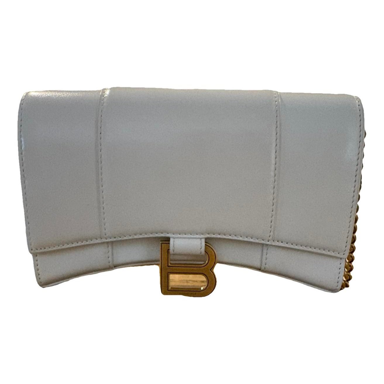 Hourglass leather crossbody bag