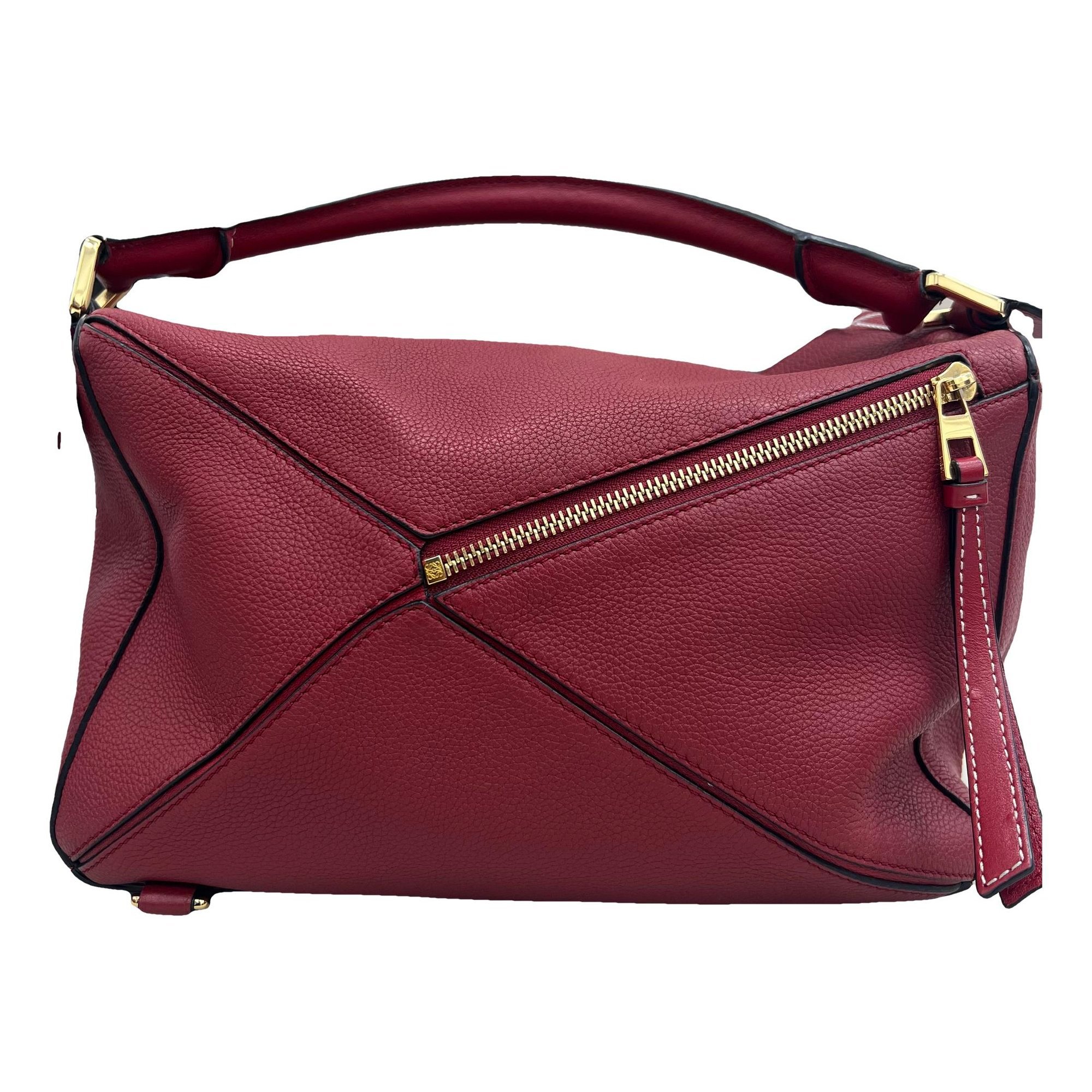 Puzzle leather handbag