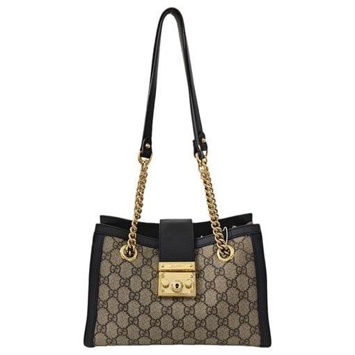 Padlock leather handbag