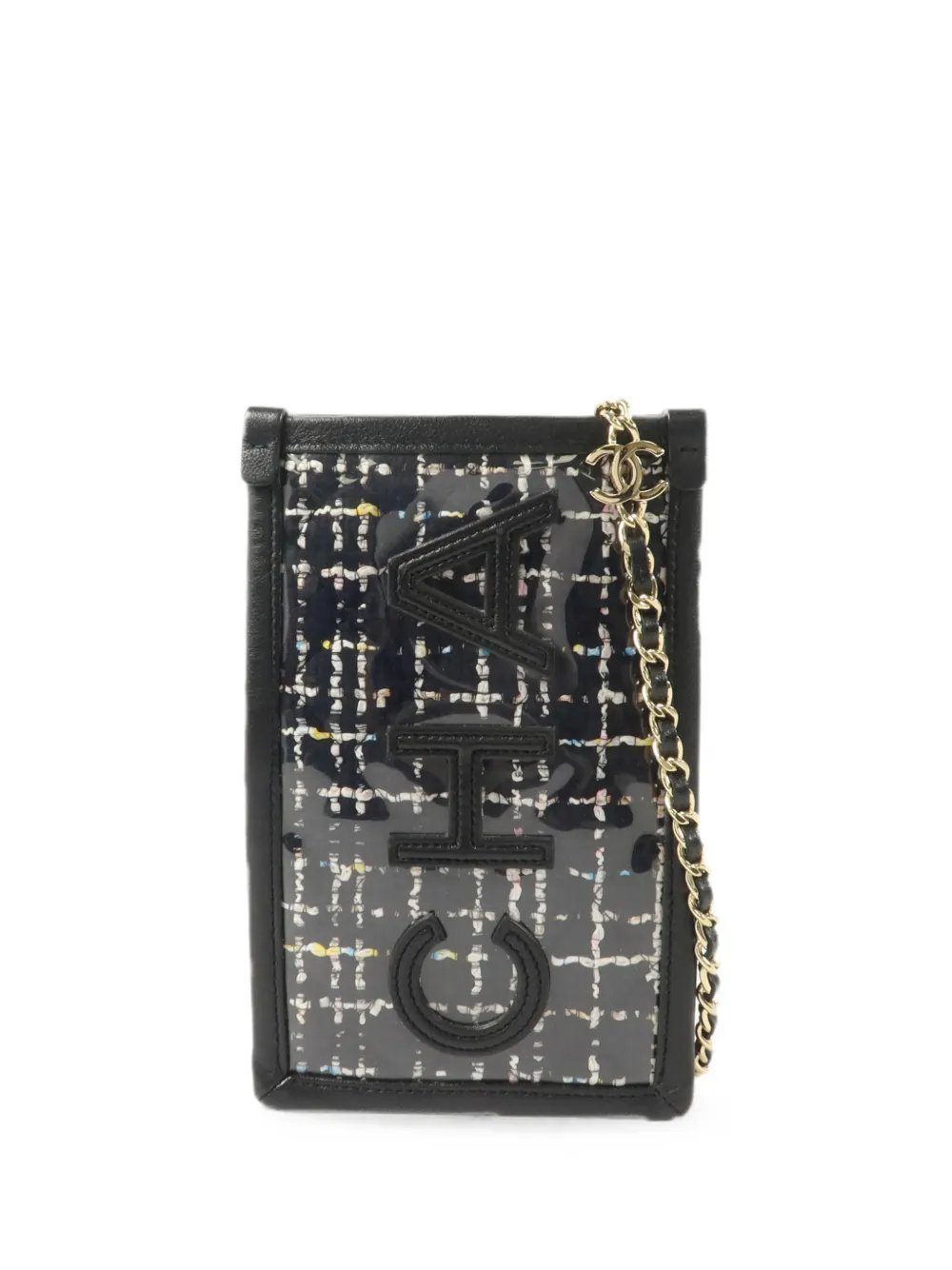 CC tweed phone-pouch mini bag