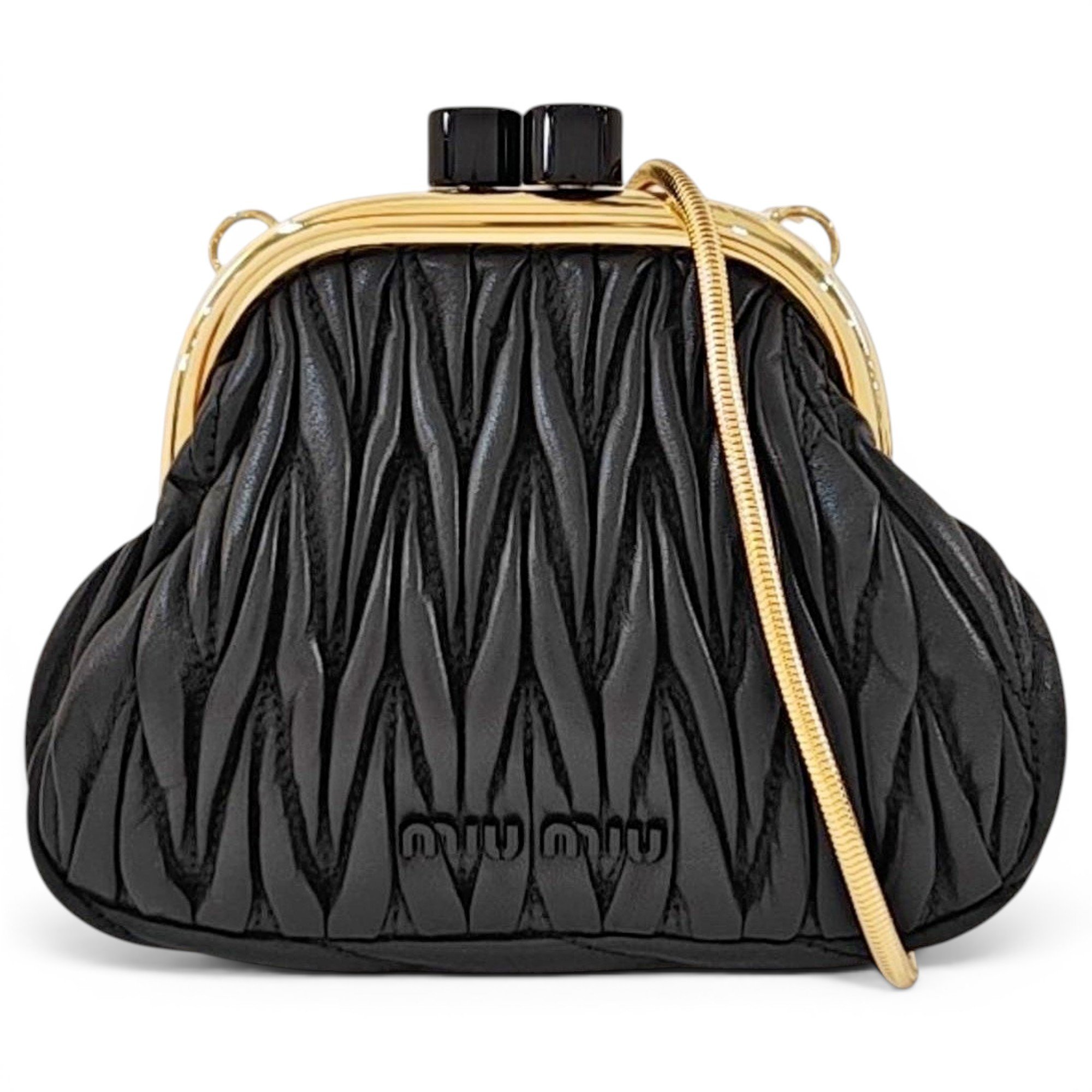 Miu Belle leather handbag
