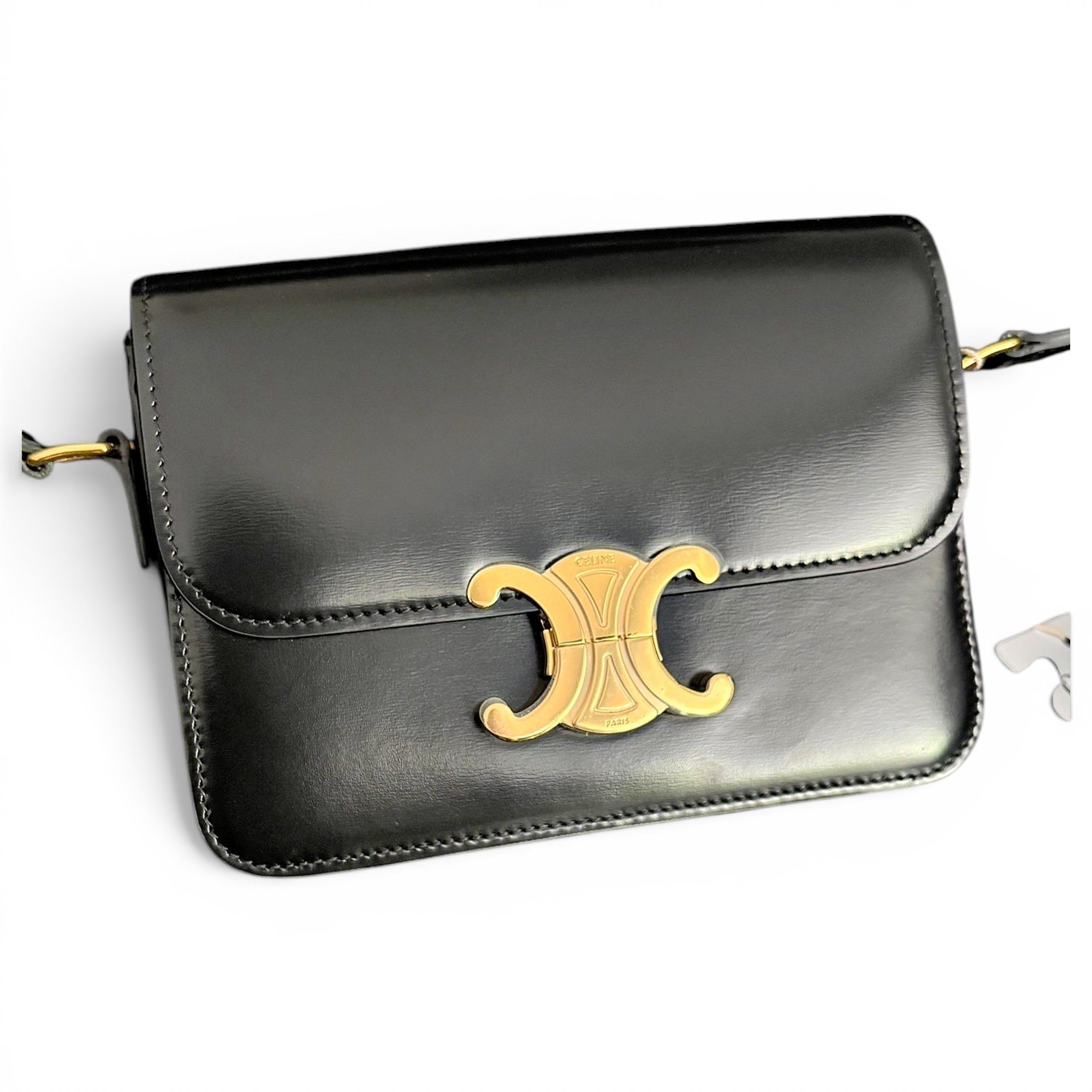 Triomphe leather handbag